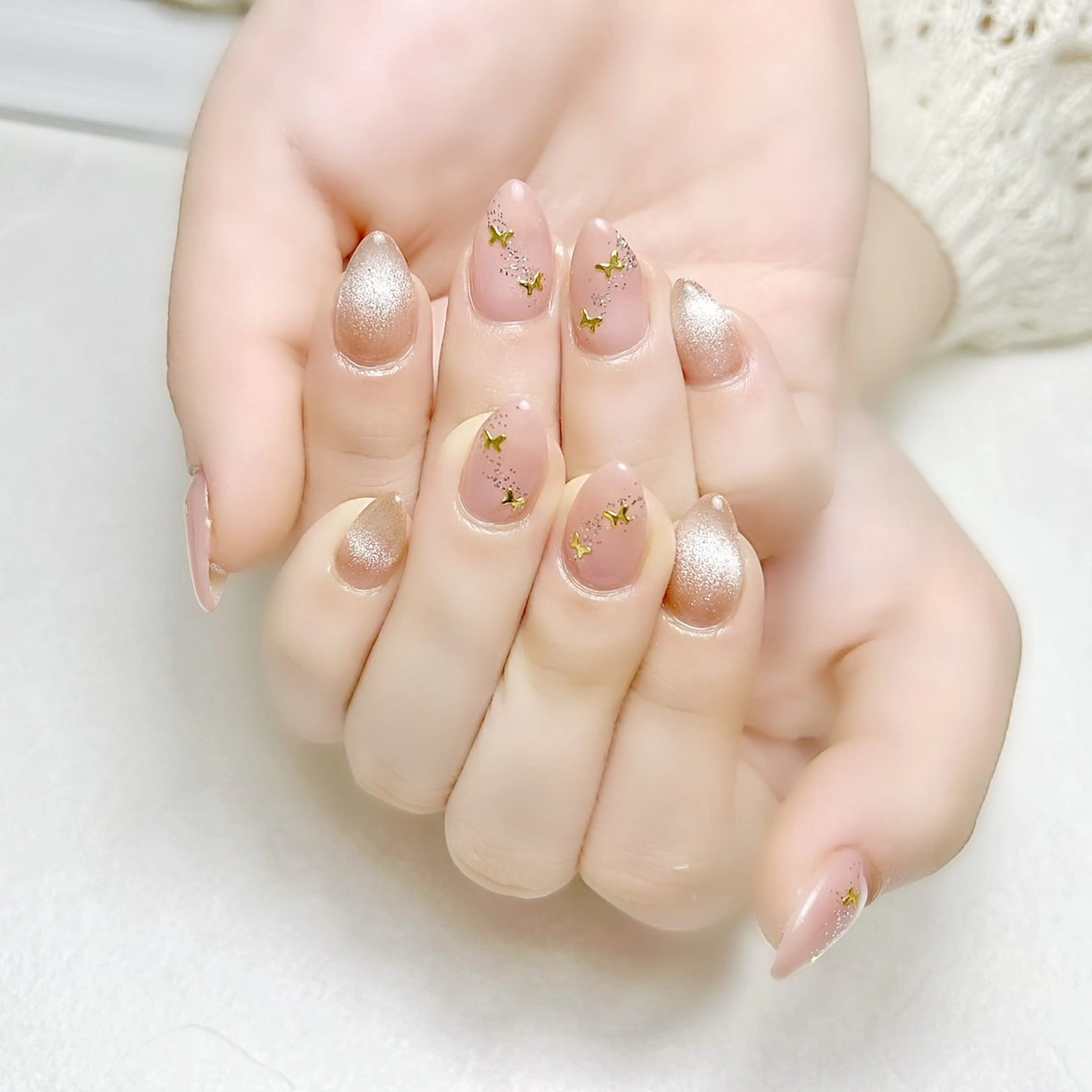 ネイル キラキラネイル マグネットネイル 春ネイル rouse nail RISATOのネイルデザイン