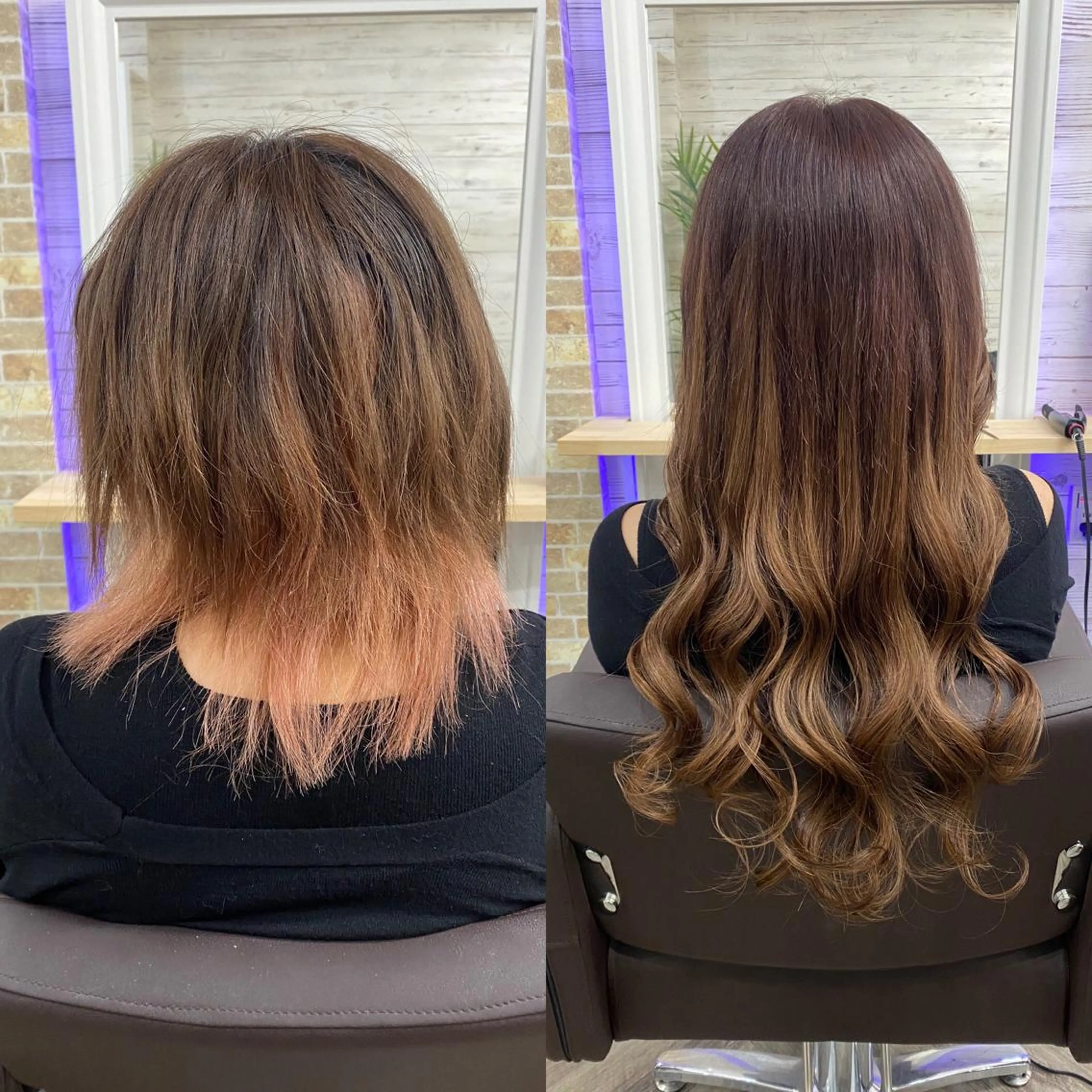 ロング カラー ヘアアレンジ ショートボブ 編み込みエクステ シールエクステ バレイヤージュ ベージュカラー LAVENDIA Azabu所属・LAVENDIA 初音のヘアスタイル