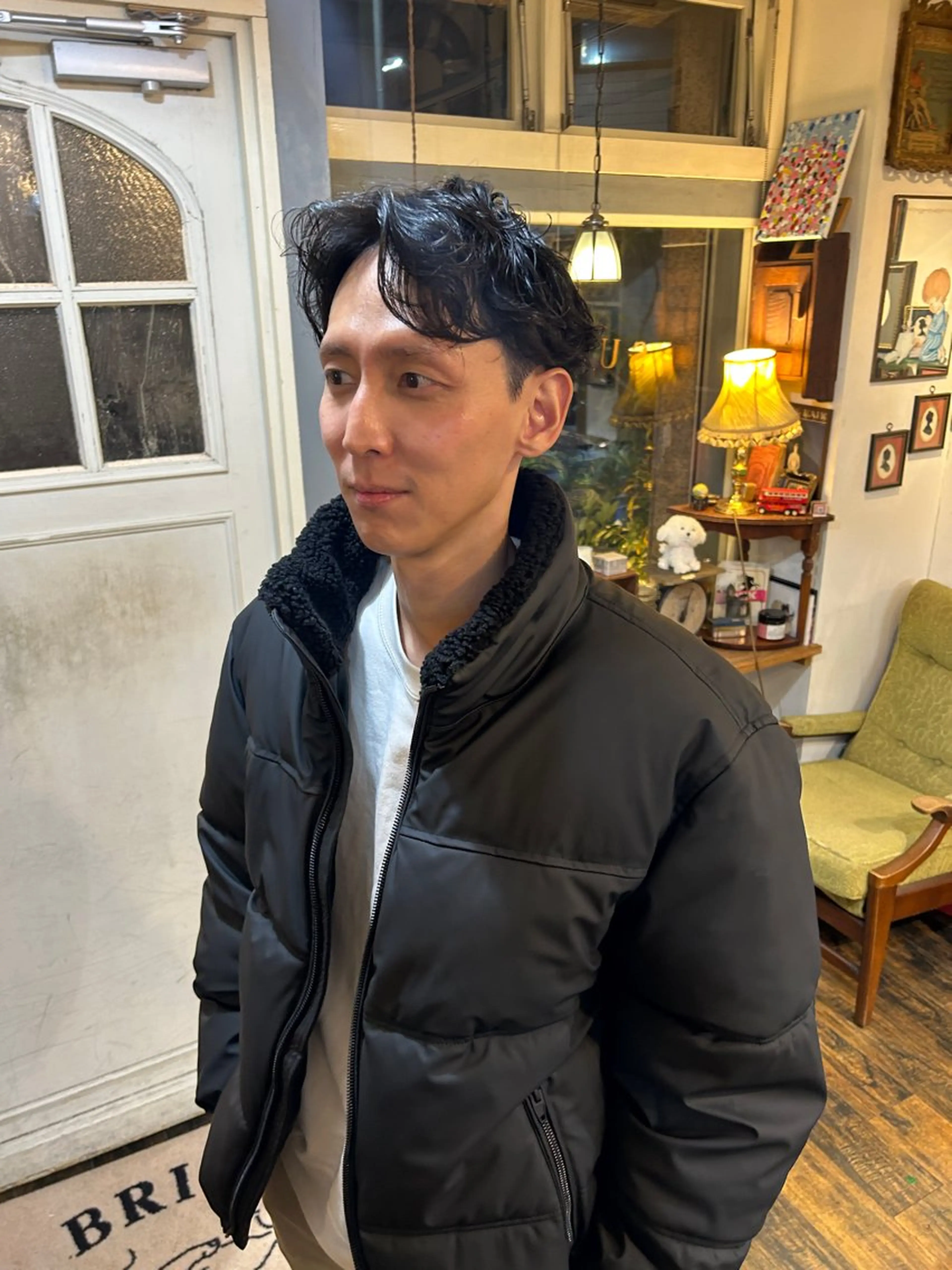 ショート パーマ メンズ カット パーマ 清水千優/パーマ/透 明感カラー/メンズのヘアスタイル