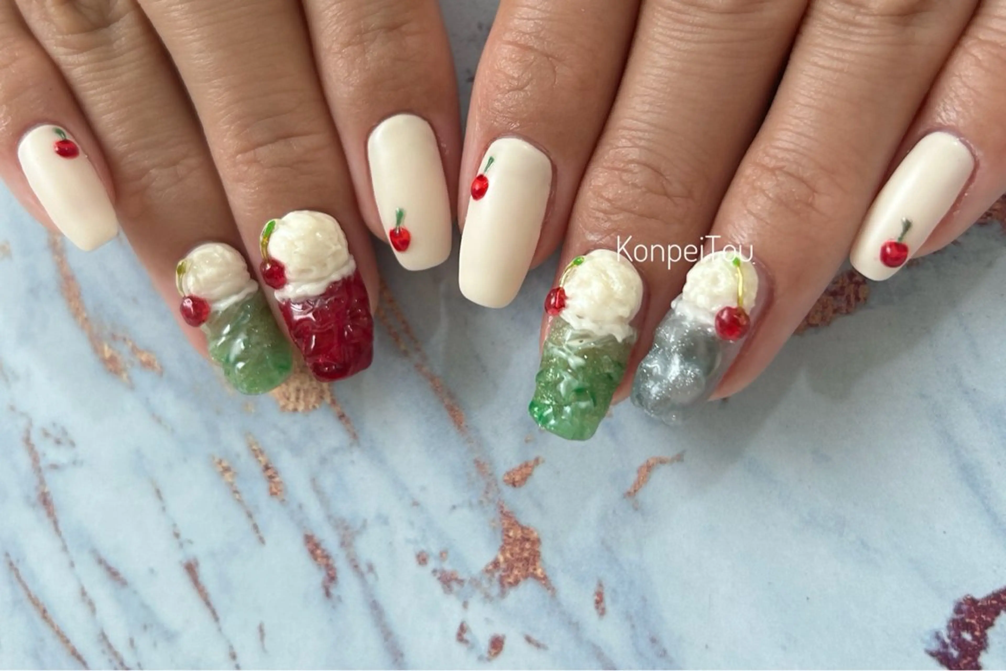 ネイル ハンドネイル おうちのネイルサロン　konpeiTou〜こんぺいとう〜所属・おうちのネイルサロン KonpeiTouのネイルデザイン