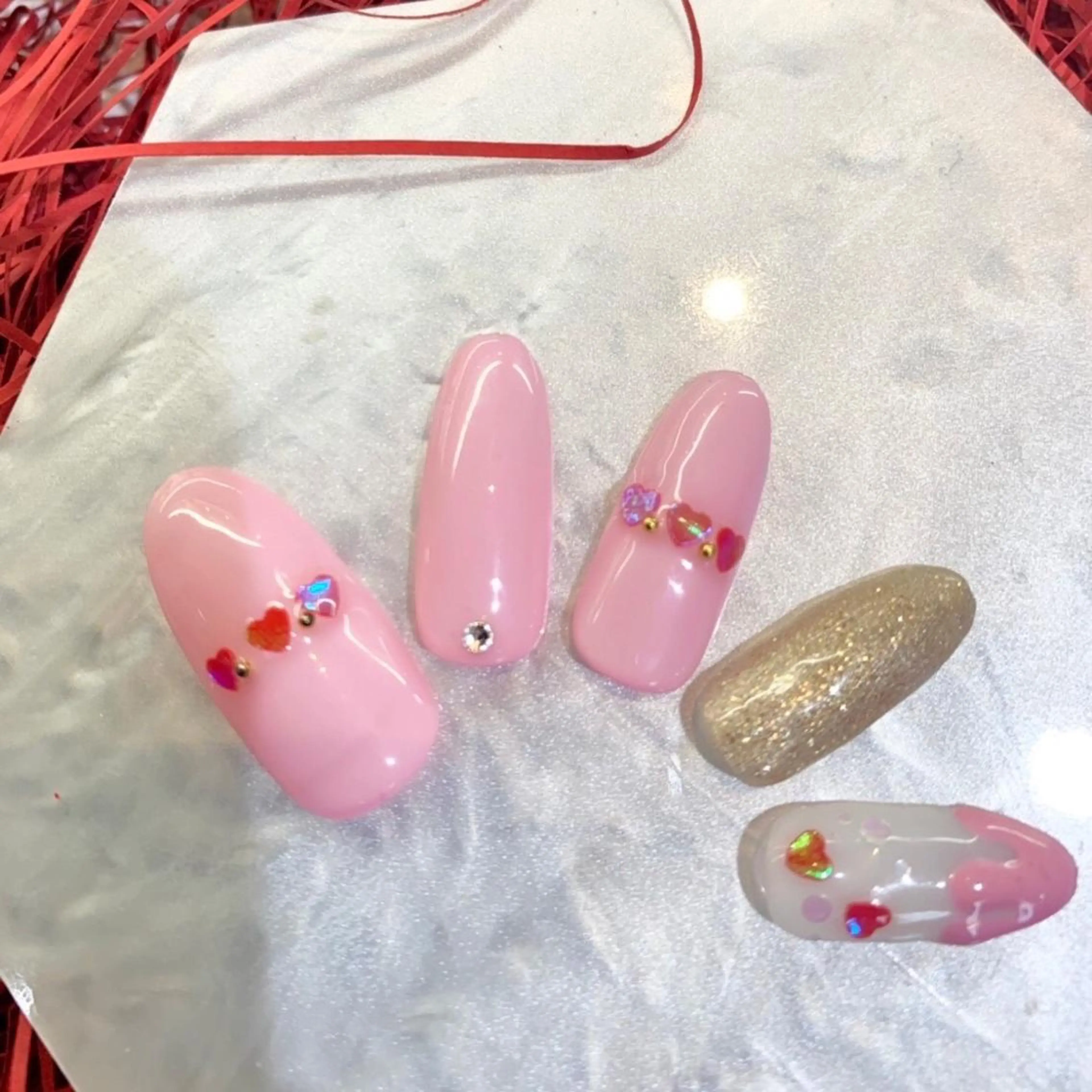 ネイル バレンタイン 練馬駅近ネイルラニ 不細工爪90分で美爪のネイルデザイン