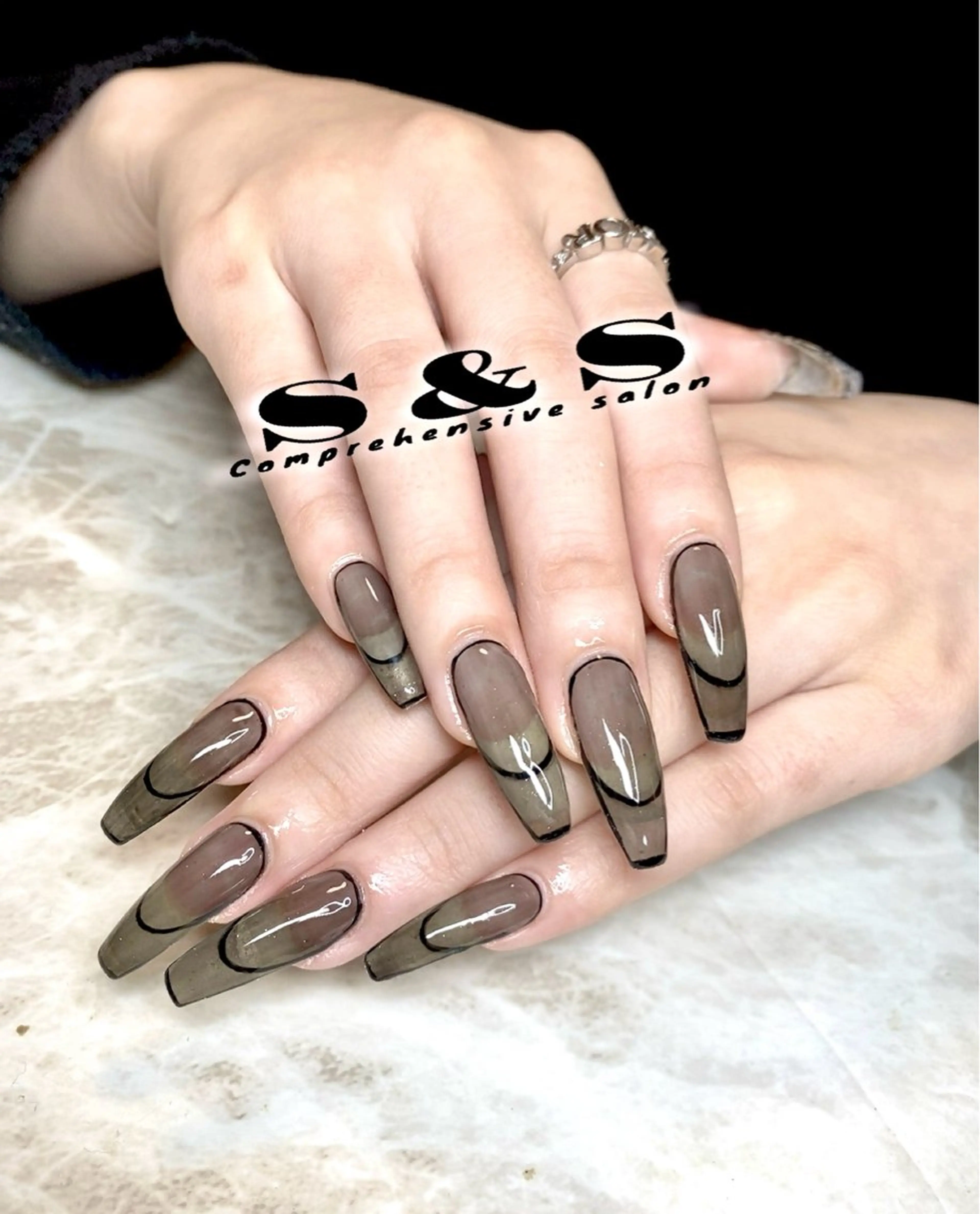 ネイル 長さ出し メンズネイル 持ち込み スカルプネイル S&S 村田小百合のネイルデザイン