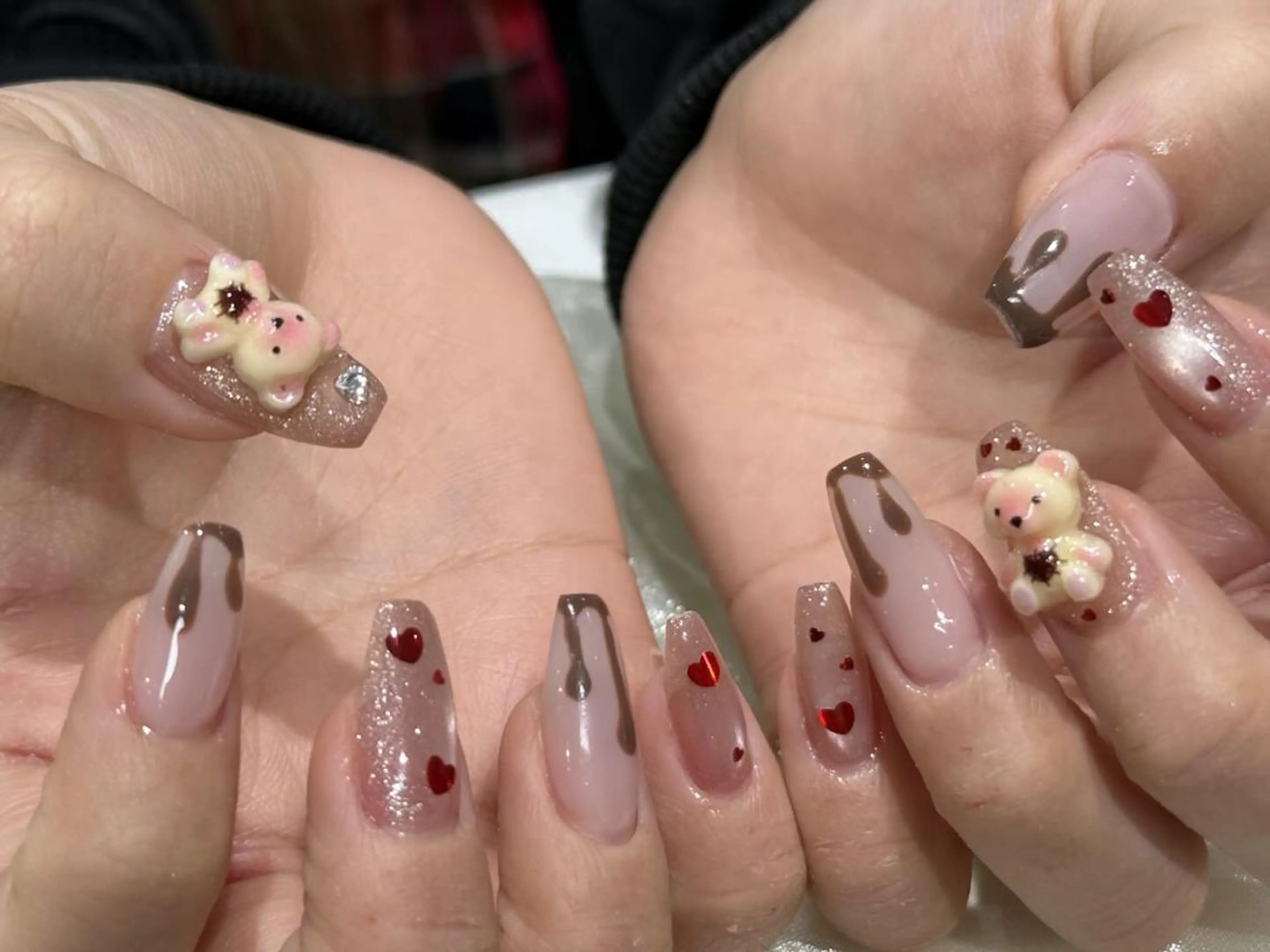 ネイル チークネイル 長さ出し フレンチネイル グラデーション マグネットネイル ハンドネイル ハンドケア 💕Dreamy KIYO💕のネイルデザイン