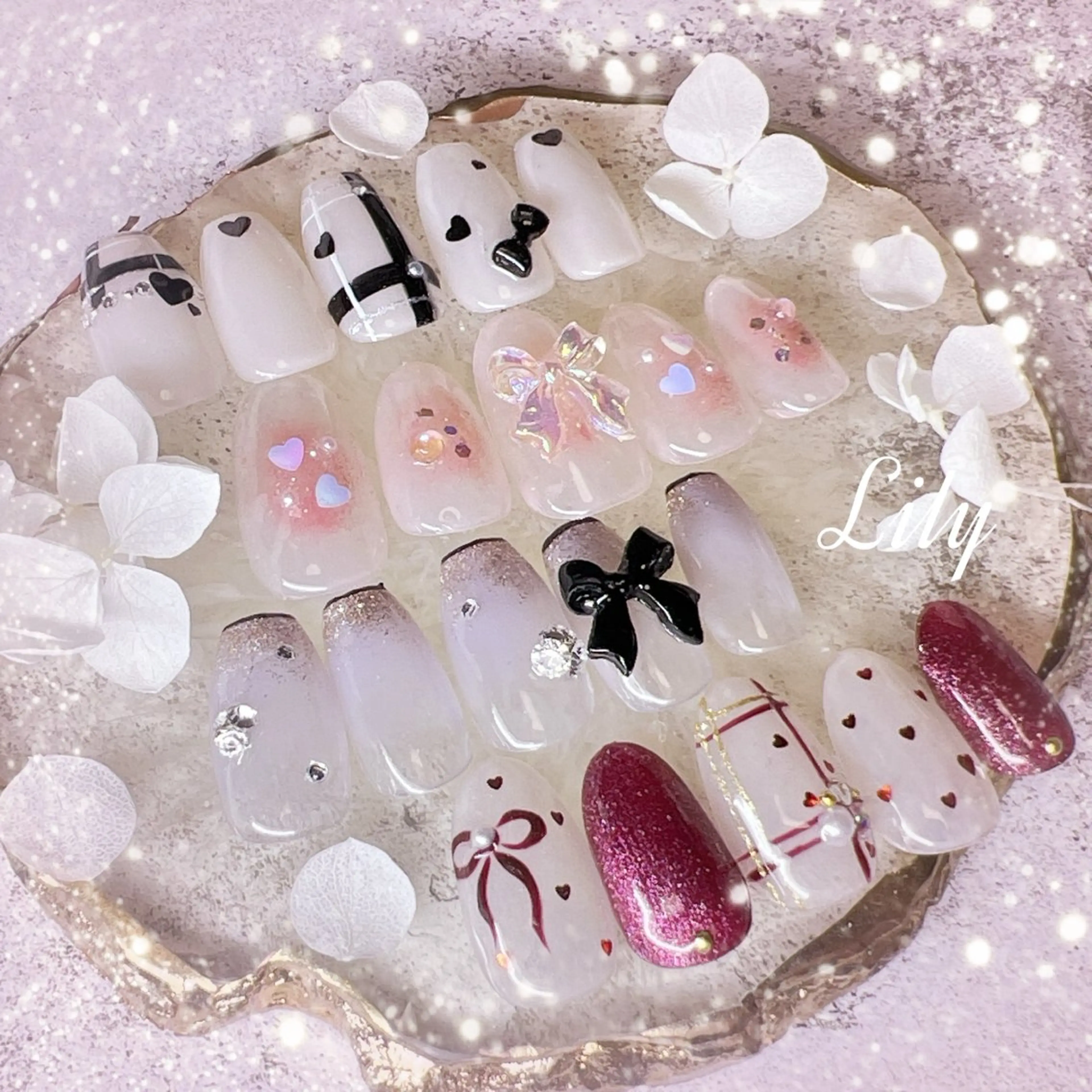 期間限定🌟ワンホン❤︎ガーリーコース(12種のデザインからお選び頂けます)※ソフトジェルオフ込みの写真