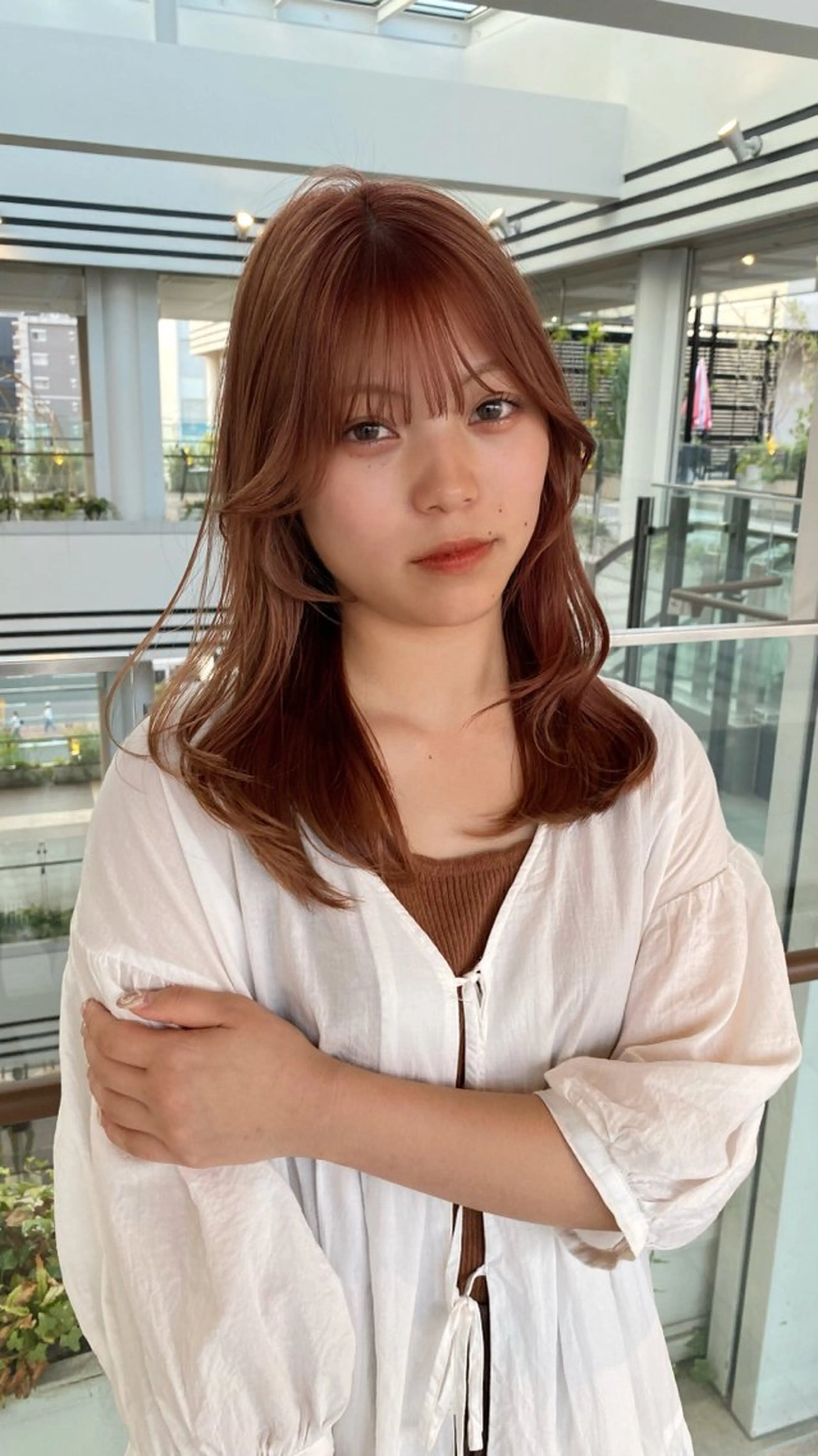 ミディアム カラー ヘアカラー RURI韓国ボブ 🇰🇷タッセルボブのヘアスタイル