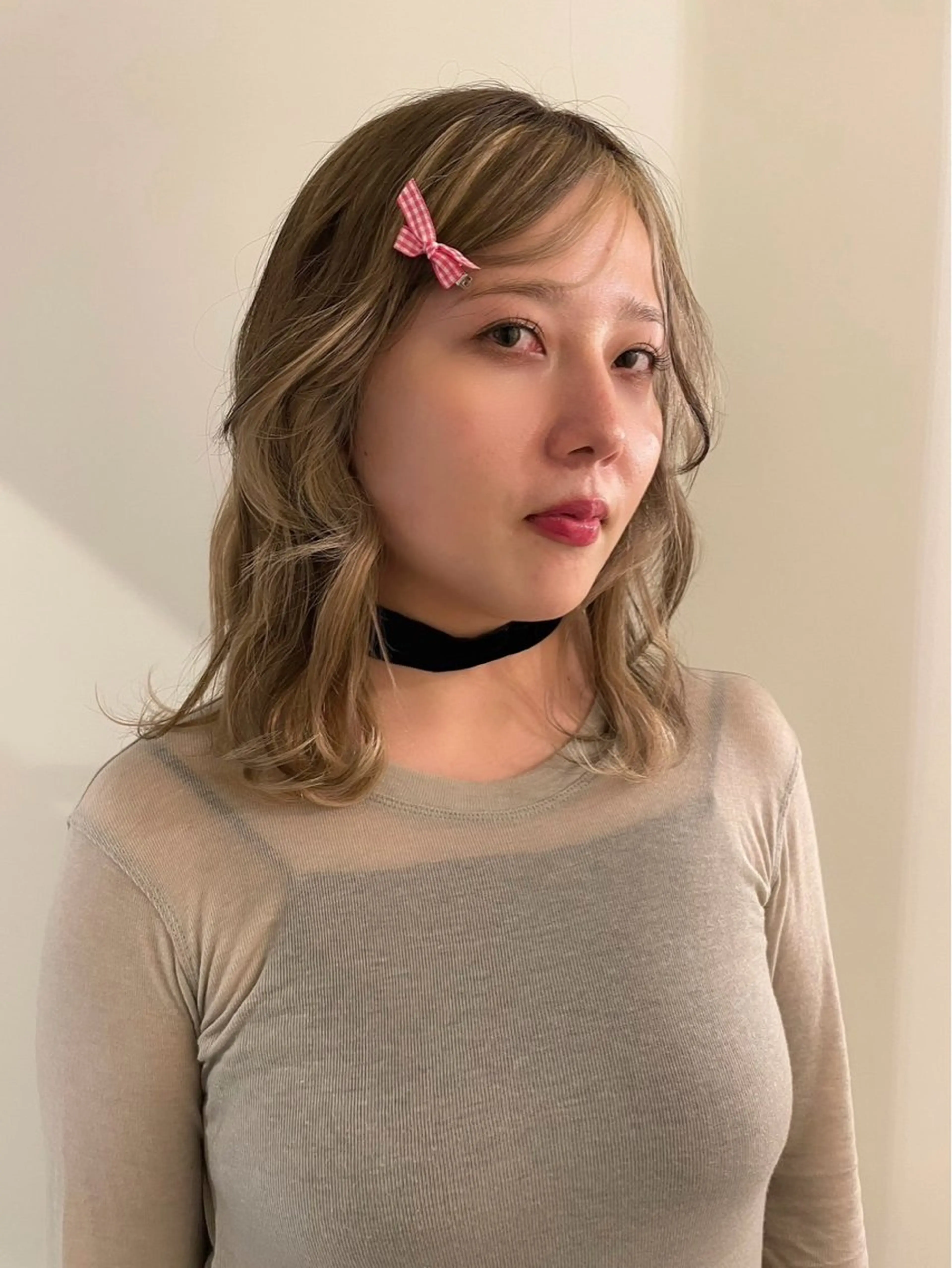 ミディアム カラー デザインカラー ヘアカラー 渋谷 留菜のヘアスタイル