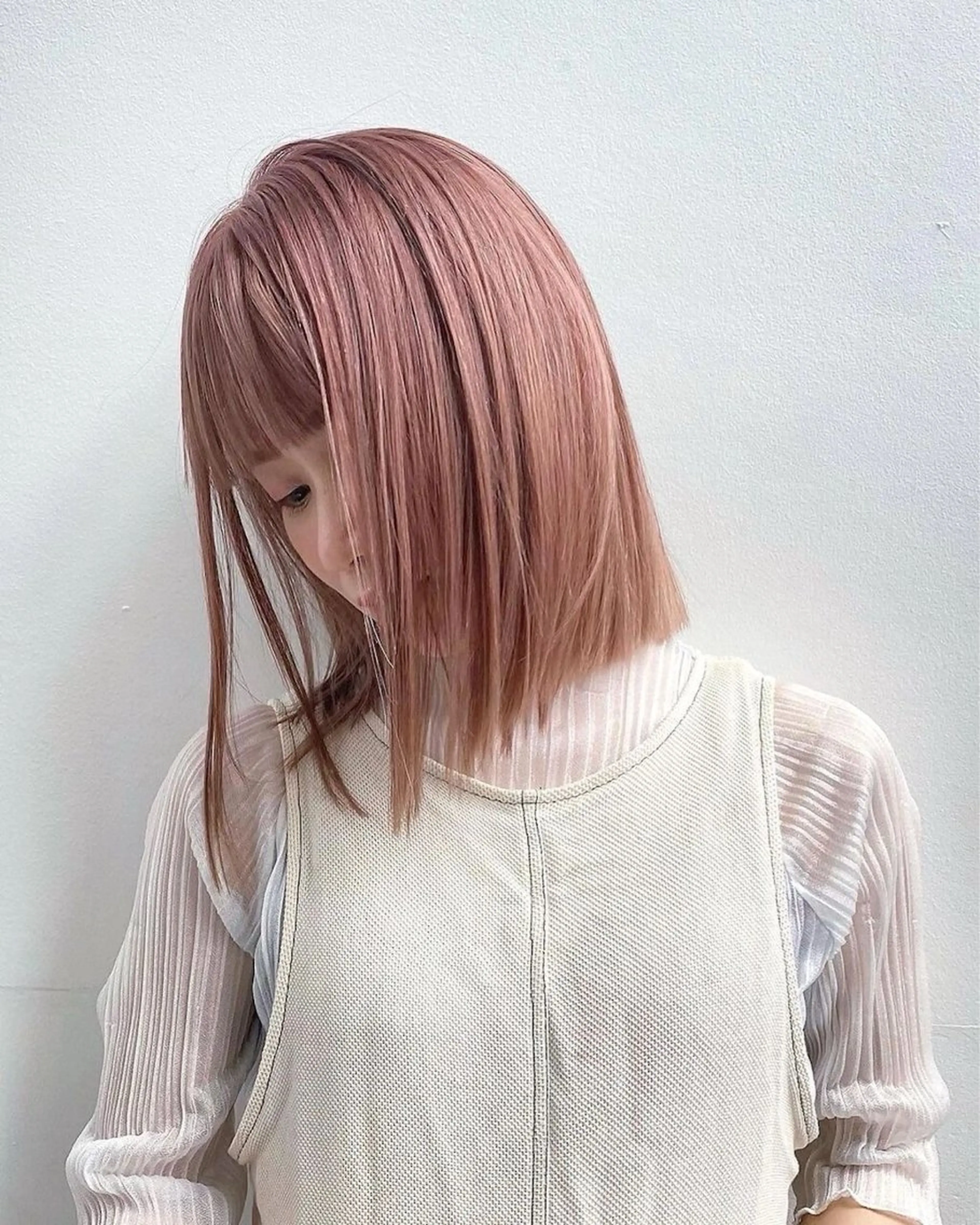 カラー ベージュカラー ブリーチ ピンクカラー ピンクベージュ KON所属・KON /nozomiのヘアスタイル