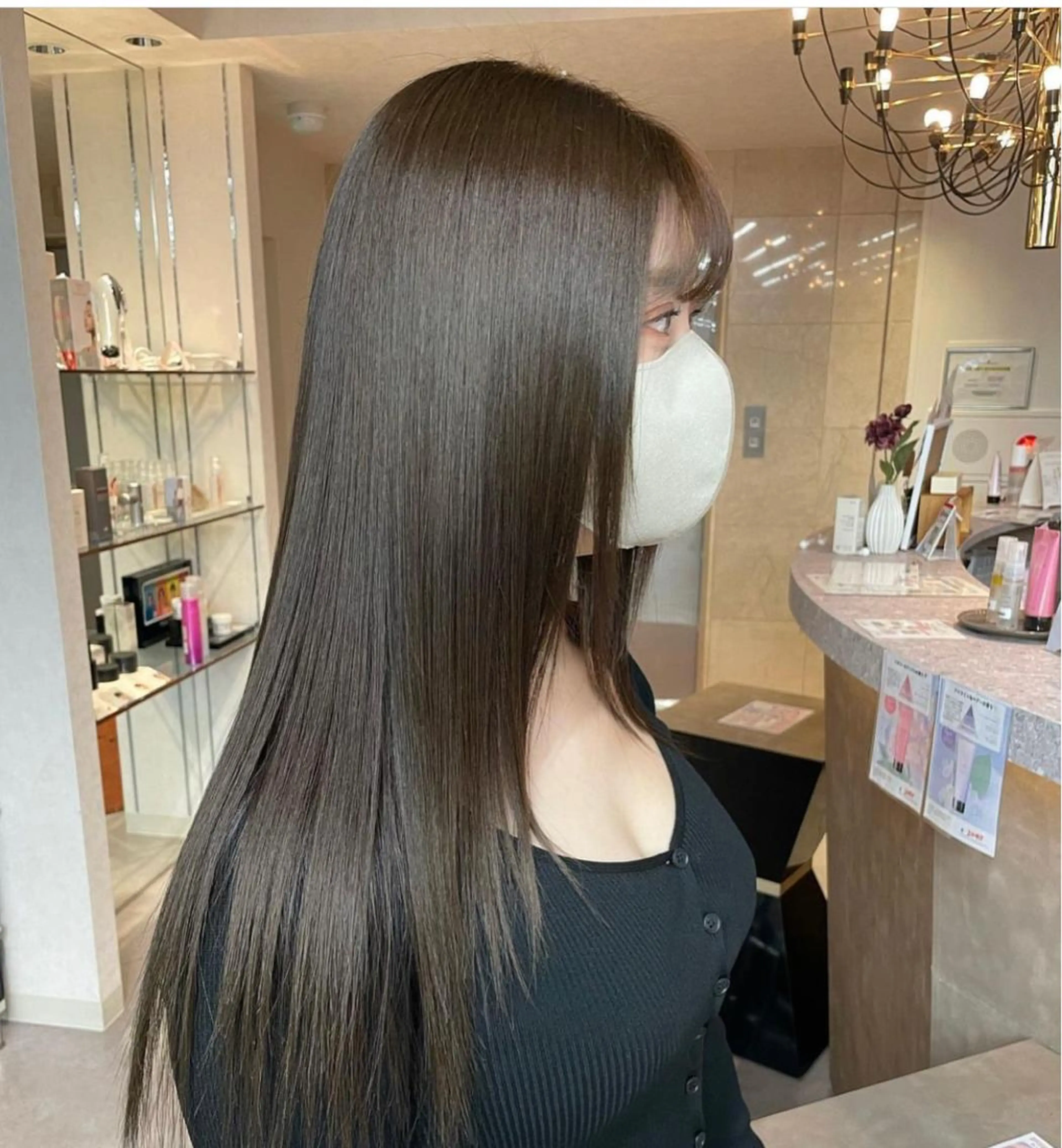 ロング カット 縮毛矯正 le. pidorgeのヘアスタイル