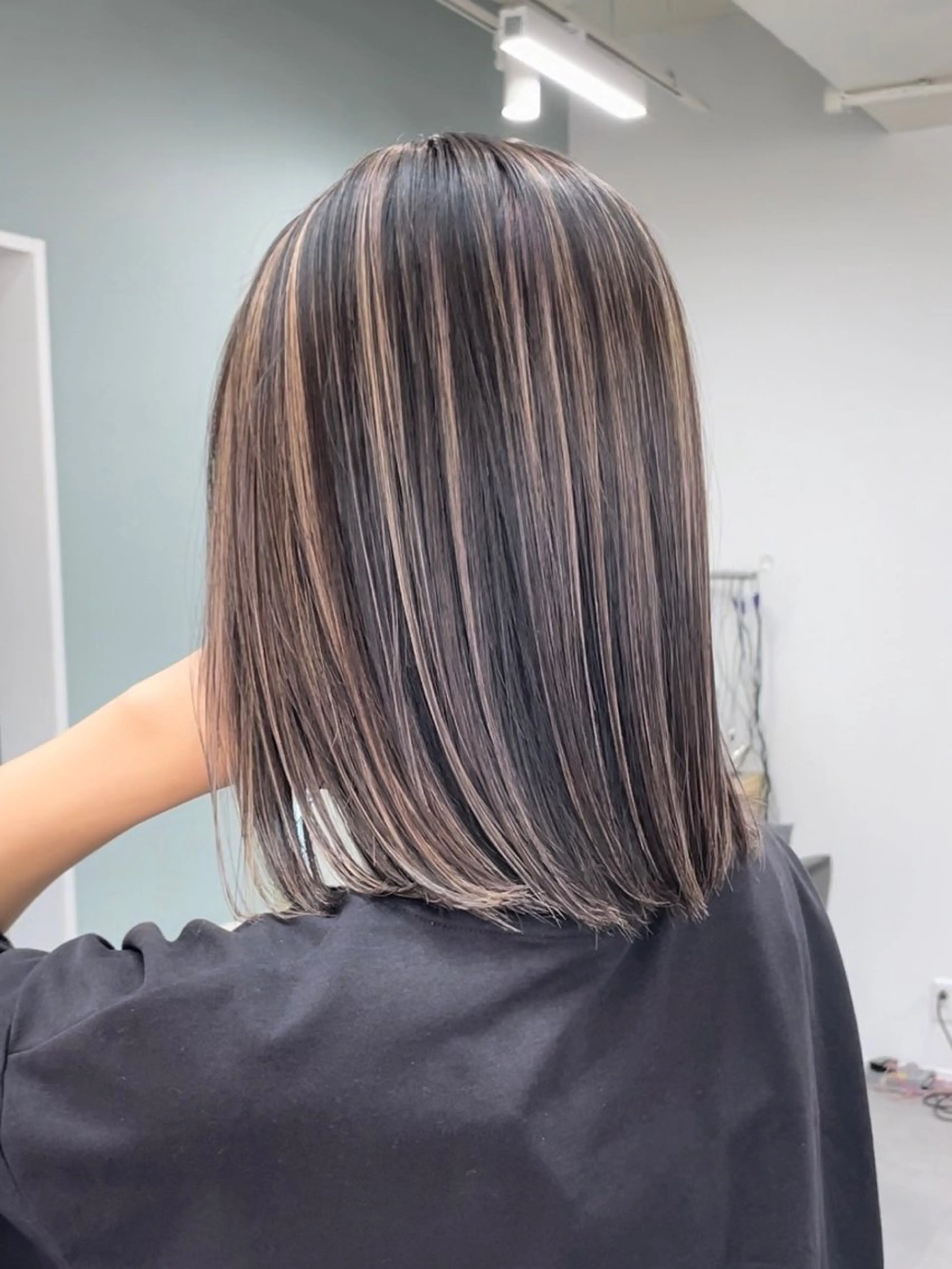 ミディアム ハイライト senjyu GINZA所属・バレイヤージュ/ハイ ライト/庄司鉄平のヘアスタイル