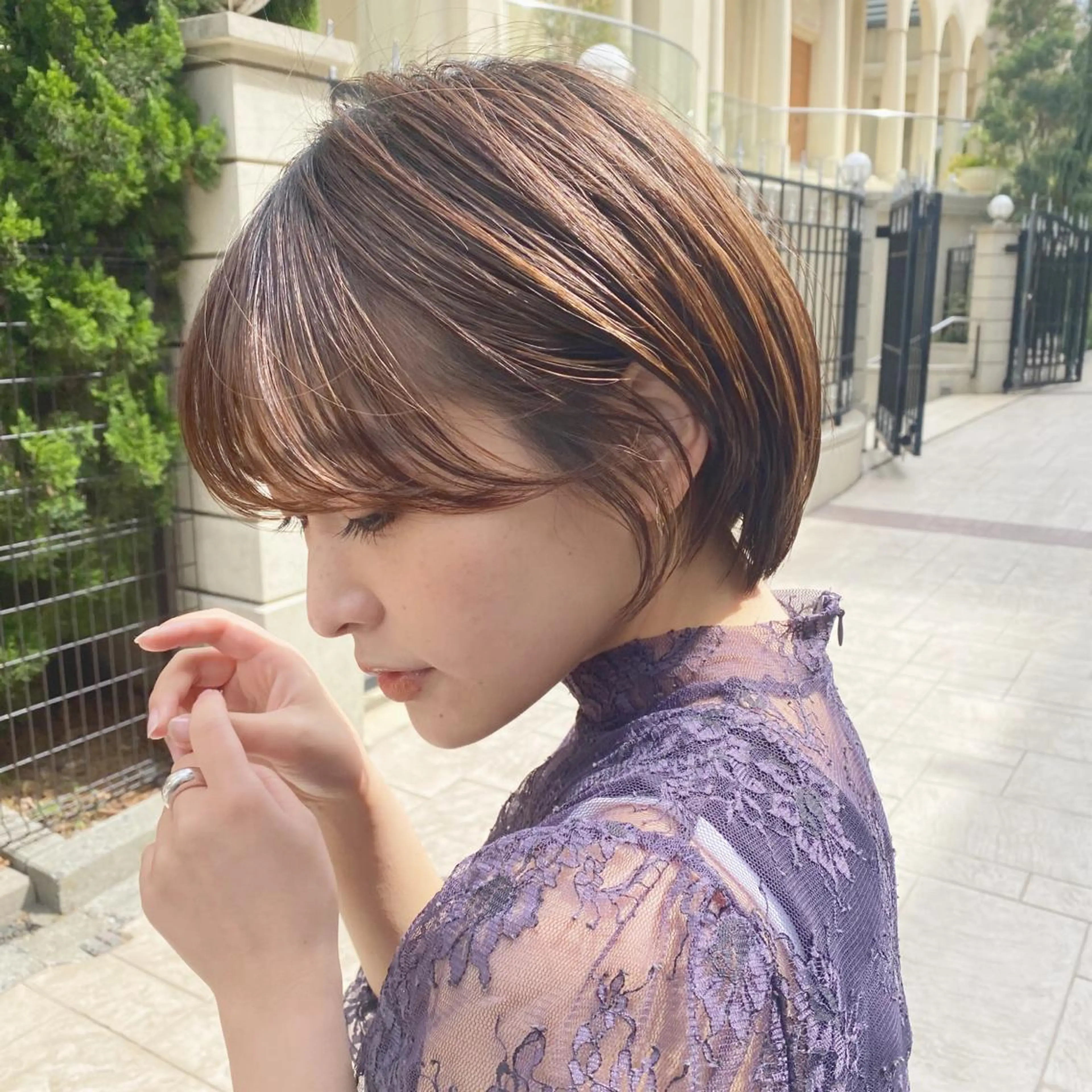 ショート パーマ Riposo.所属・✨艶髪✨ 奈須晴香のヘアスタイル