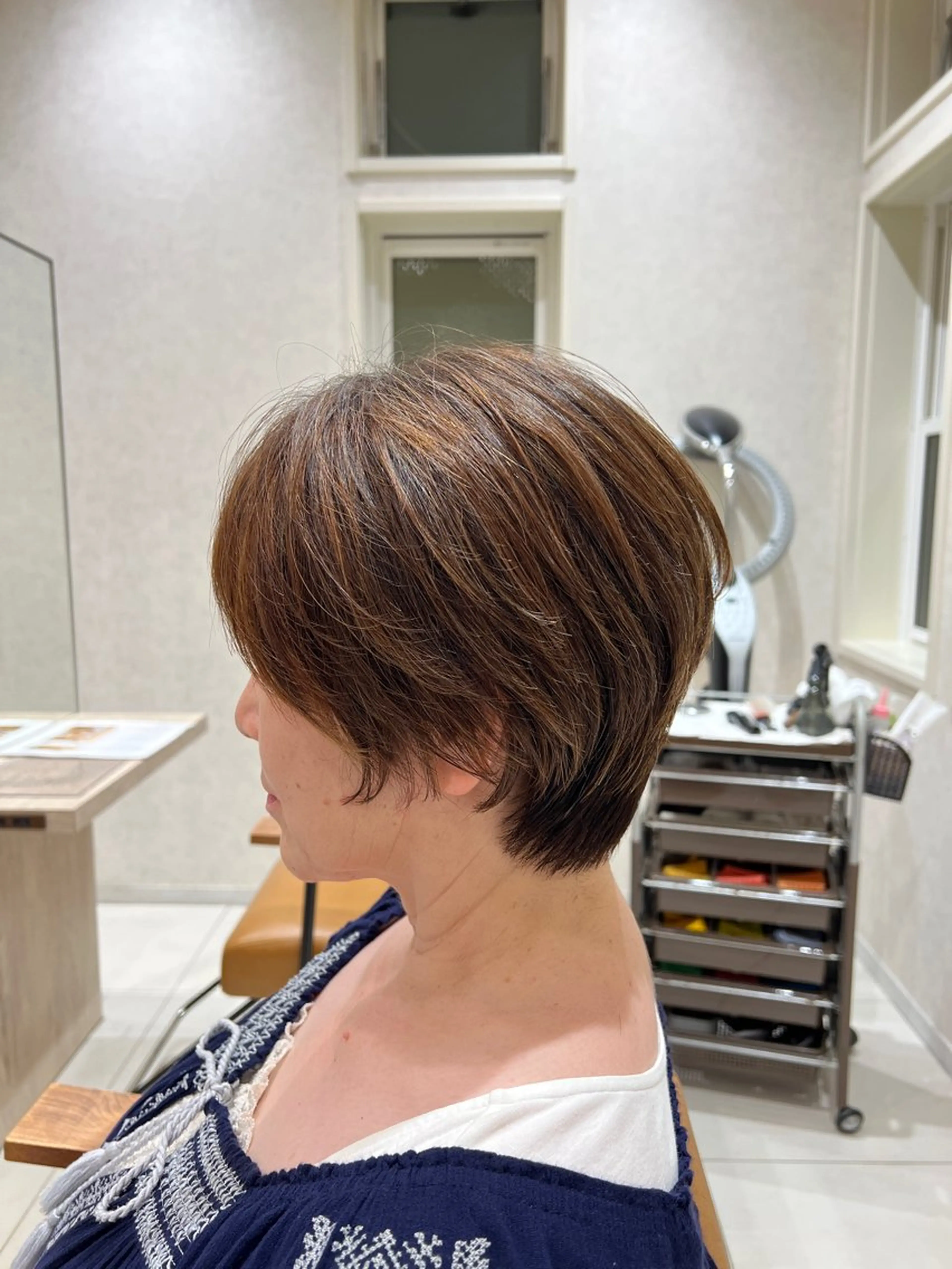 ショート カット ヘッドスパ レディースショート／ メンズパーマ／足立のヘアスタイル