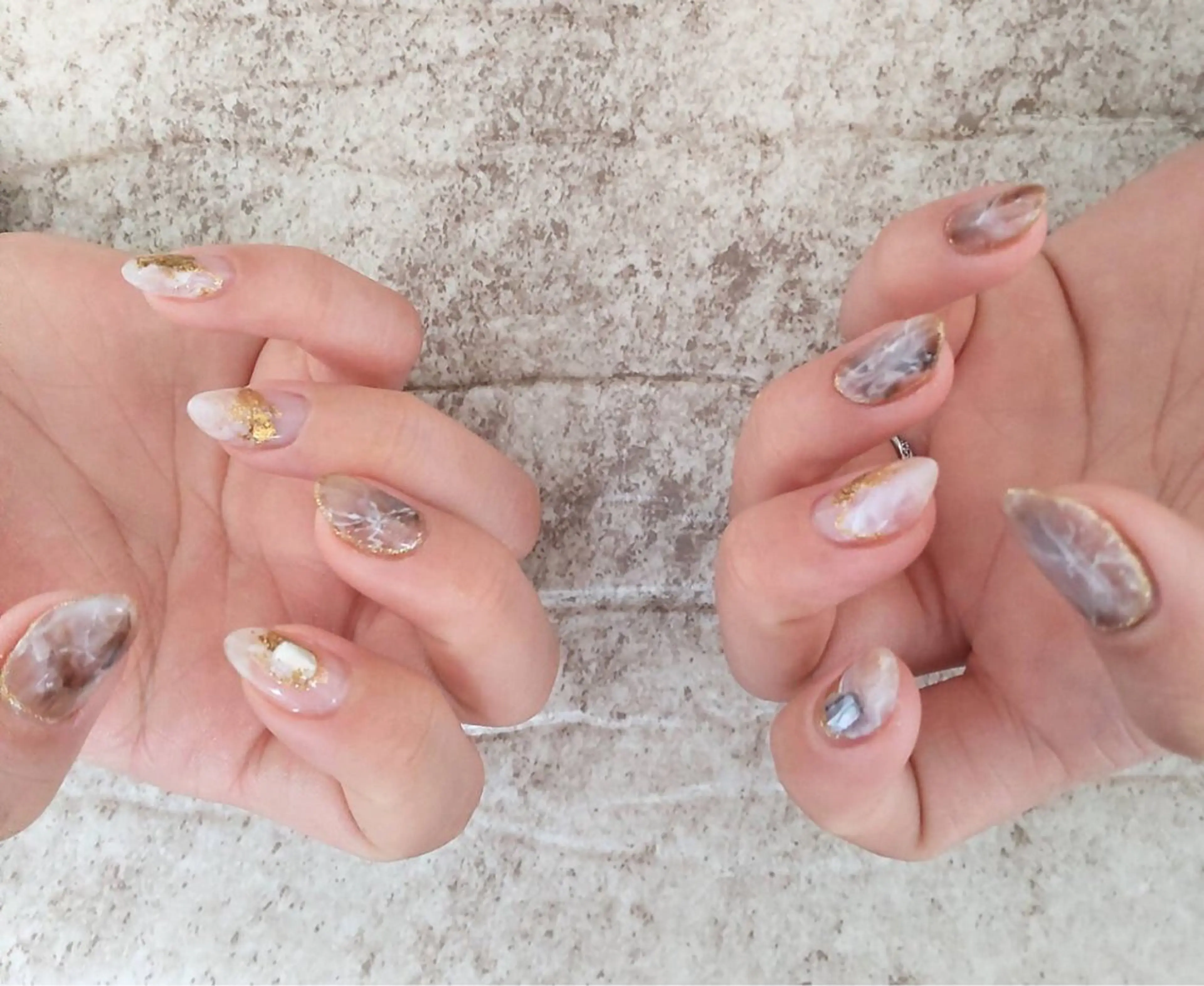 ネイル ニュアンスネイル ハンドネイル 自爪育成ネイルケア Lena  nailのネイルデザイン