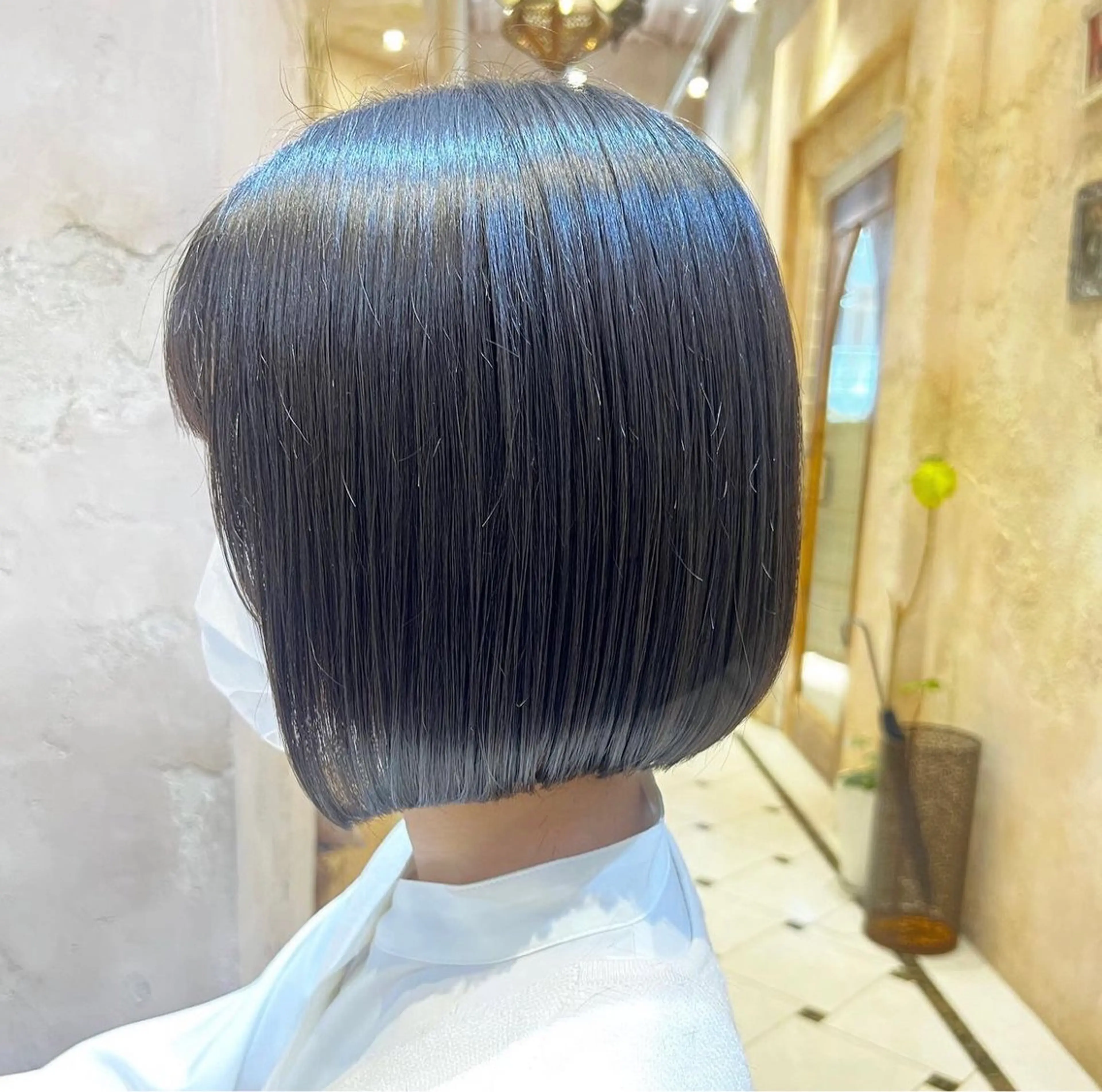 就活生⭐️インターン生⭐️応援❗️黒染めを使わないブラックカラー＋髪質改善トリートメントの写真