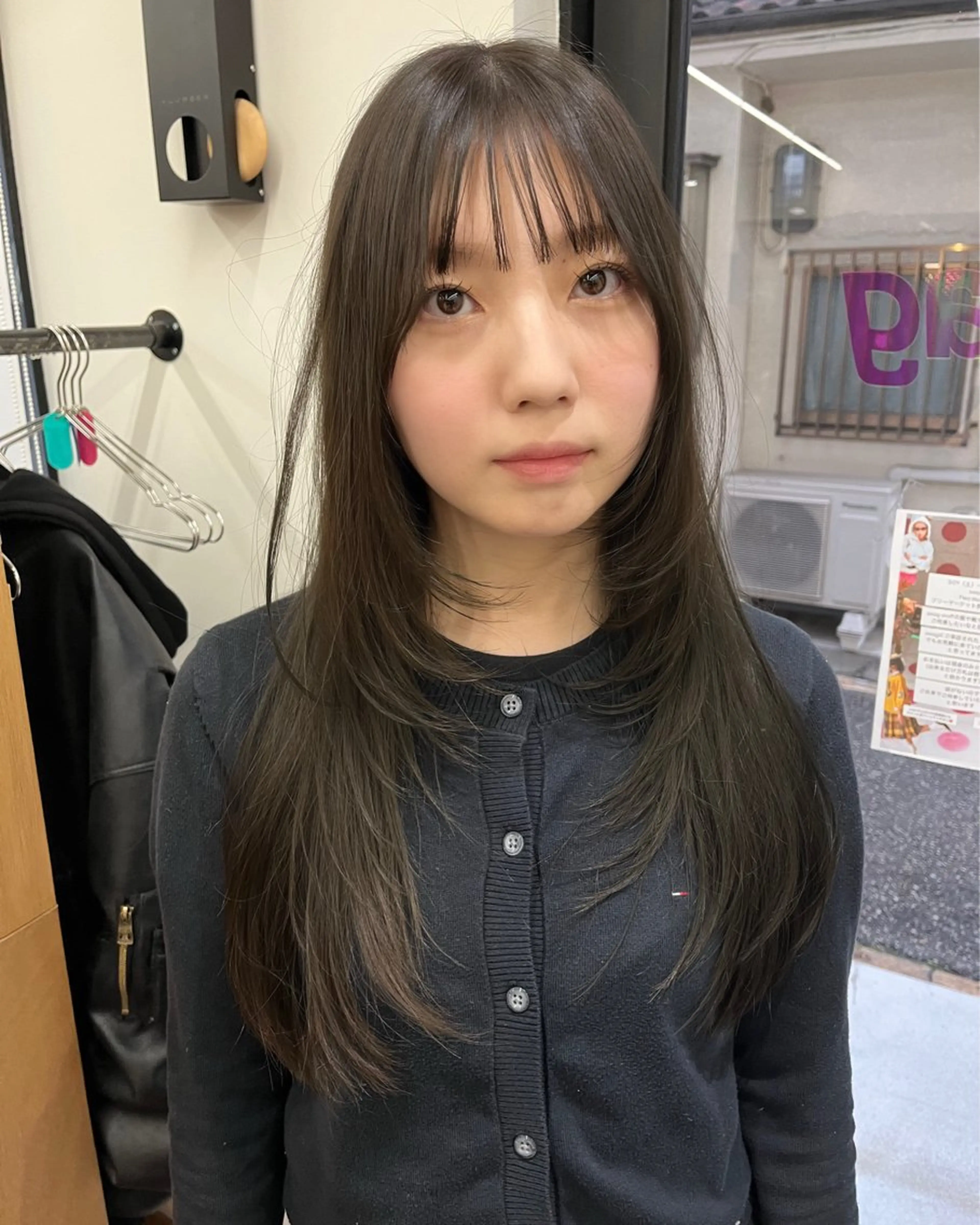 ロング カラー ブラウンカラー 透明感カラー グレージュ オリーブグレージュ オリーブグレー カット ヘアカラー miyu /レイヤー/ブリーチのヘアスタイル