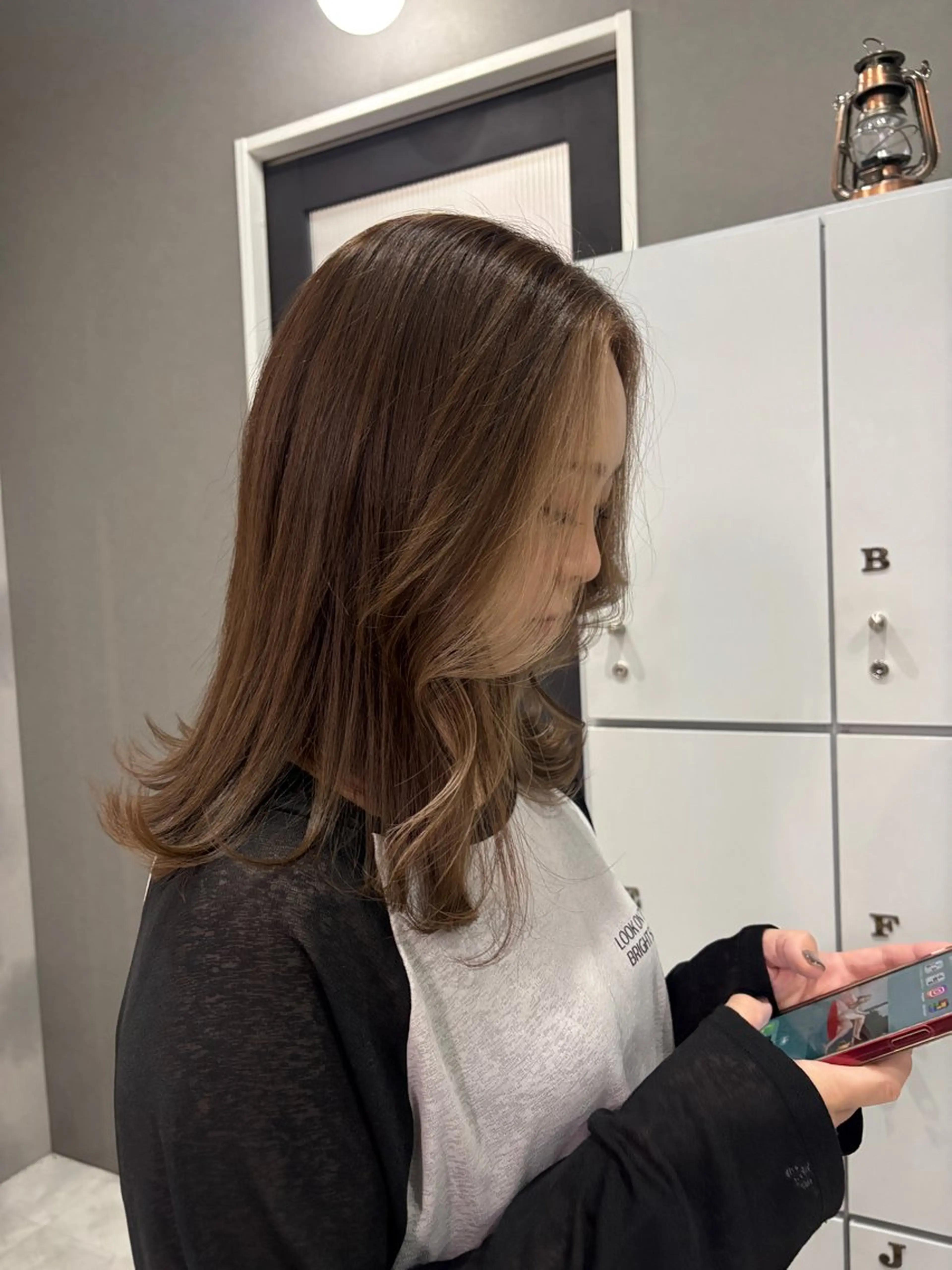 ミディアム ヘアカラー okura nanamiのヘアスタイル