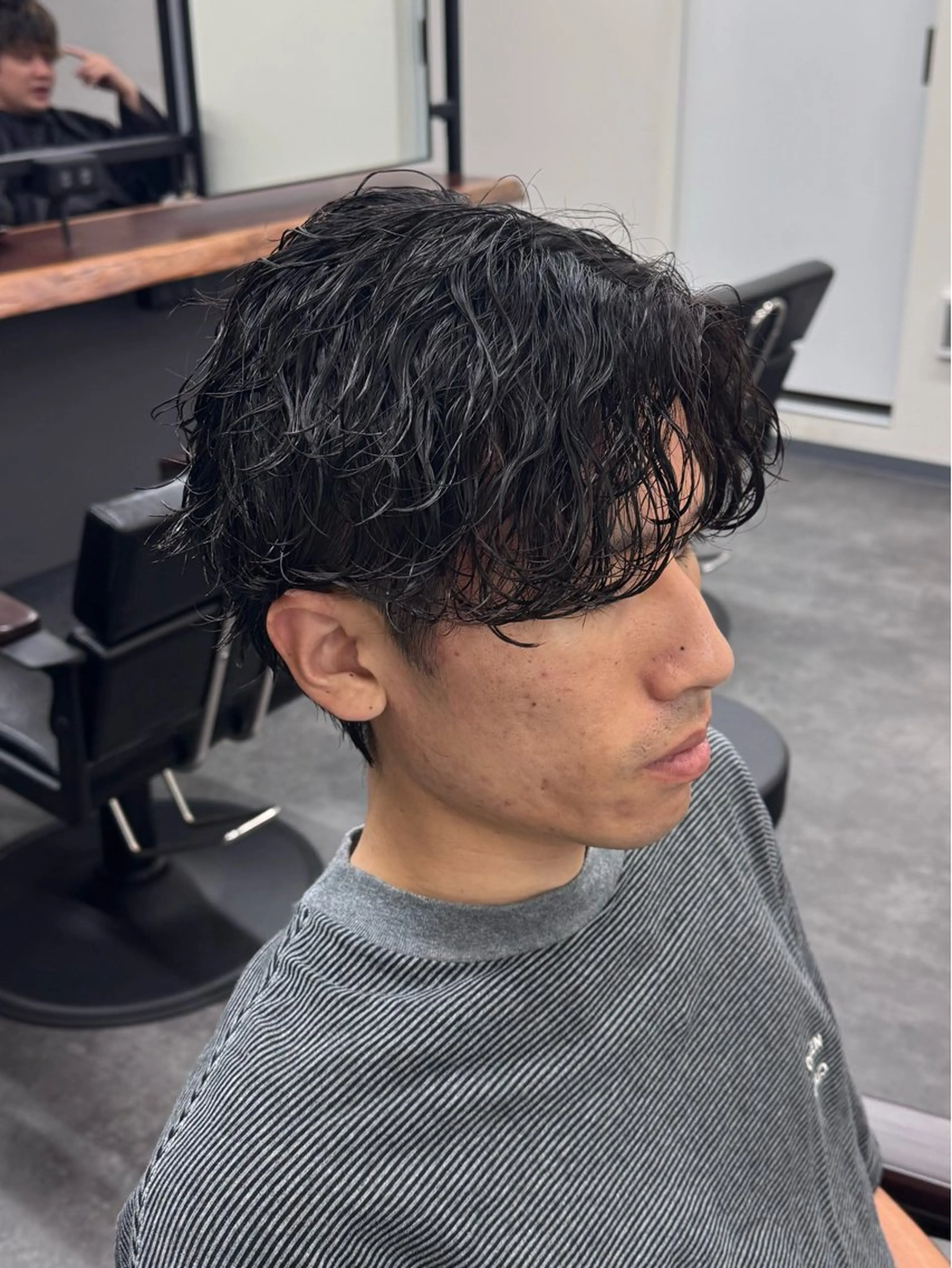 メンズ 波巻きパーマ カット パーマ 柏メンズカットパーマ NO.1タイチのヘアスタイル