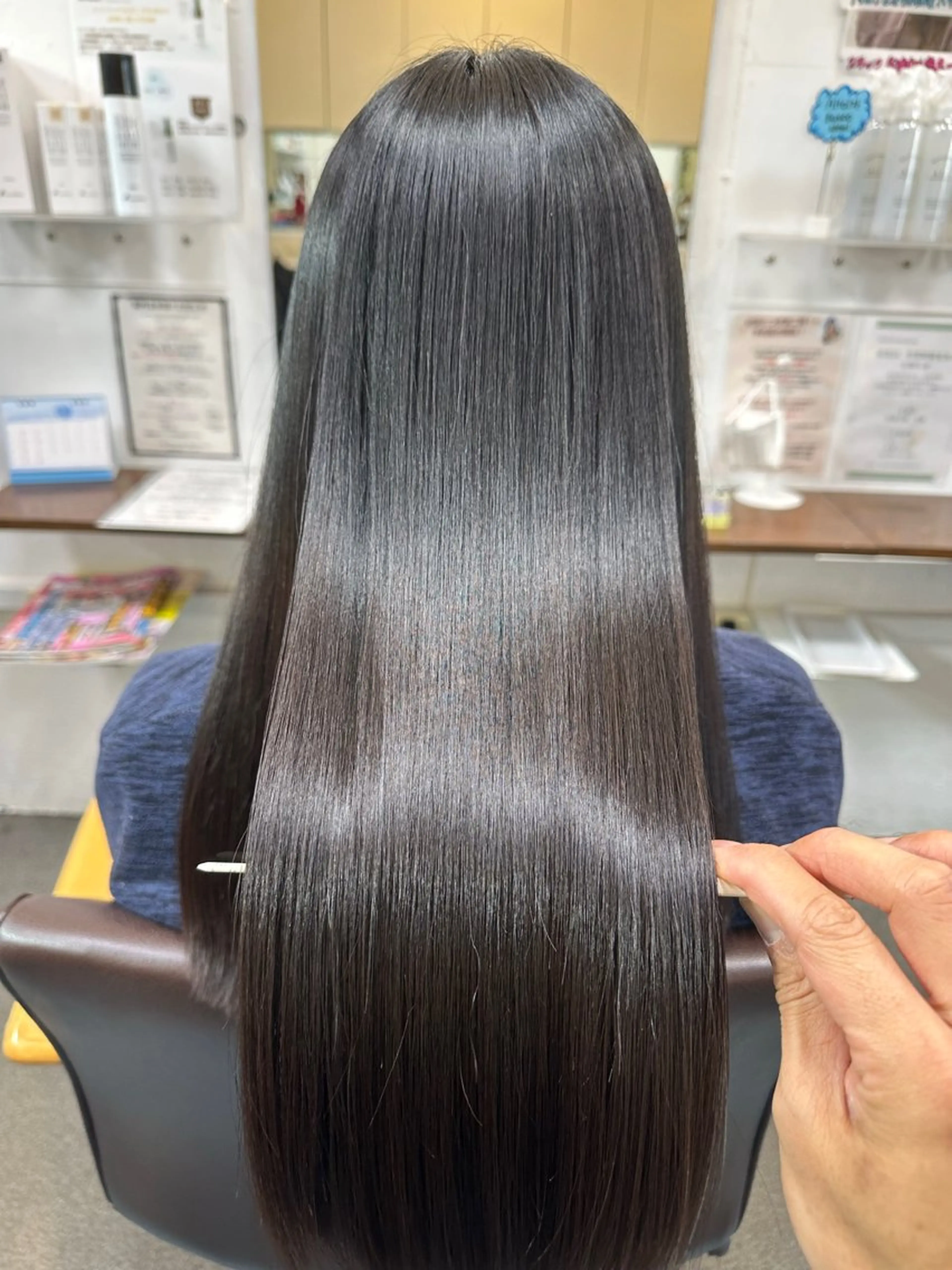 ロング パーマ 髪質改善 縮毛矯正 【髪質改善】に特化 オリーブオイルクラブのヘアスタイル