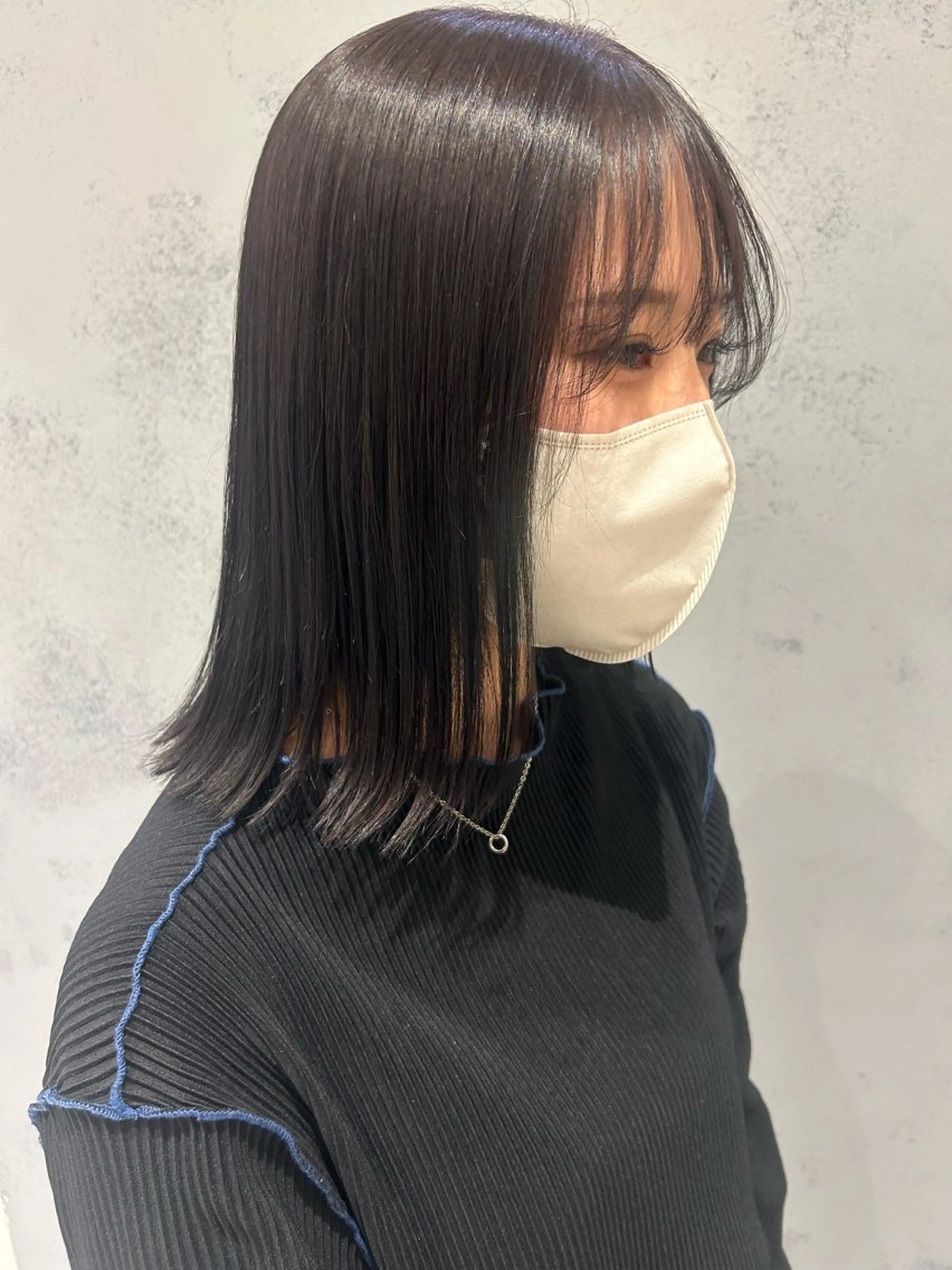 ミディアム カット 縮毛矯正 トリートメント Lani hair salon所属・野洲/髪質改善/ 田中瑠生のヘアスタイル