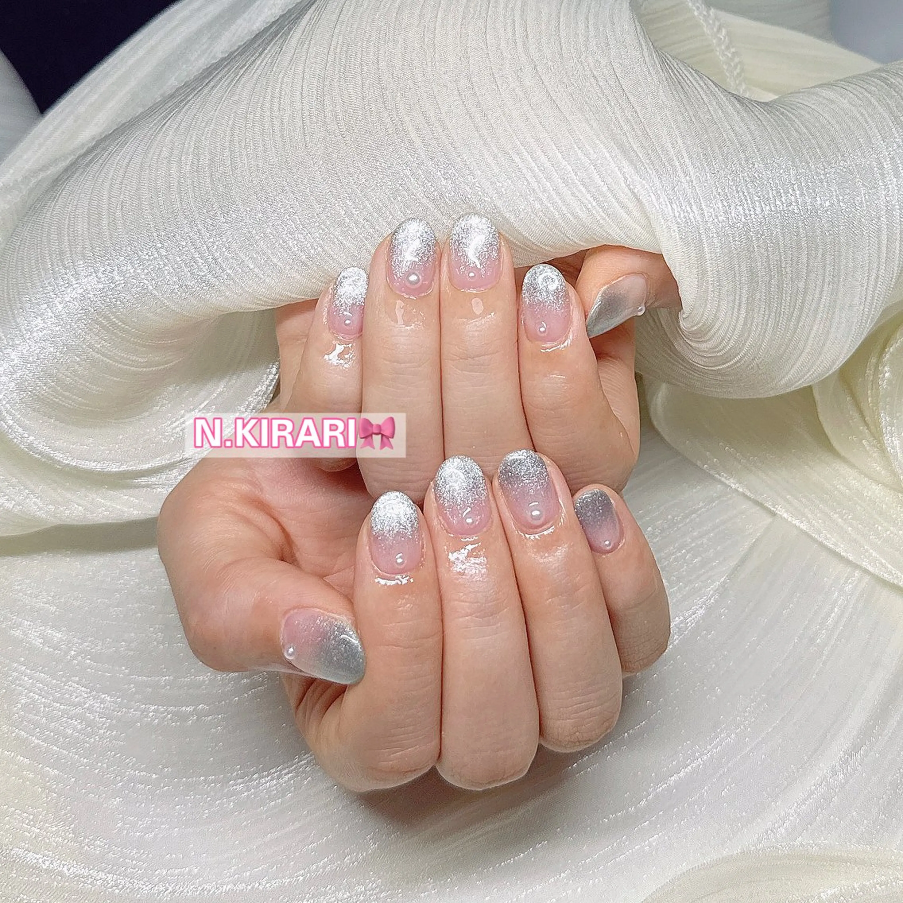 ネイル ラメ(グリッター) ラメグラデーション マグネットネイル ハンドネイル ハンドケア N.KIRARI nail salonのネイルデザイン
