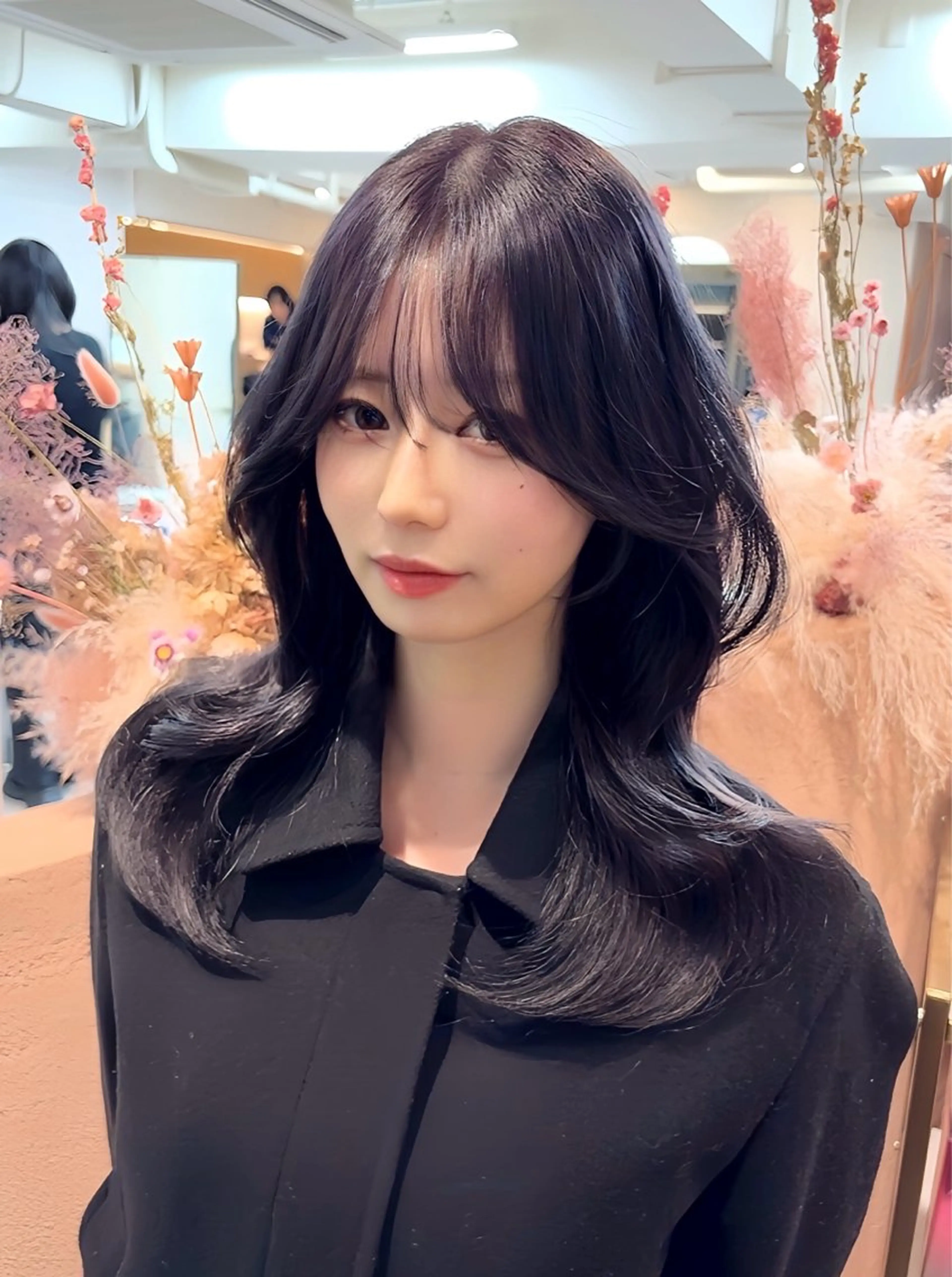 セミロング カラー カット ヘアカラー トリートメント 本格韓国ヘア🇰🇷 【uni】キューさんのヘアスタイル