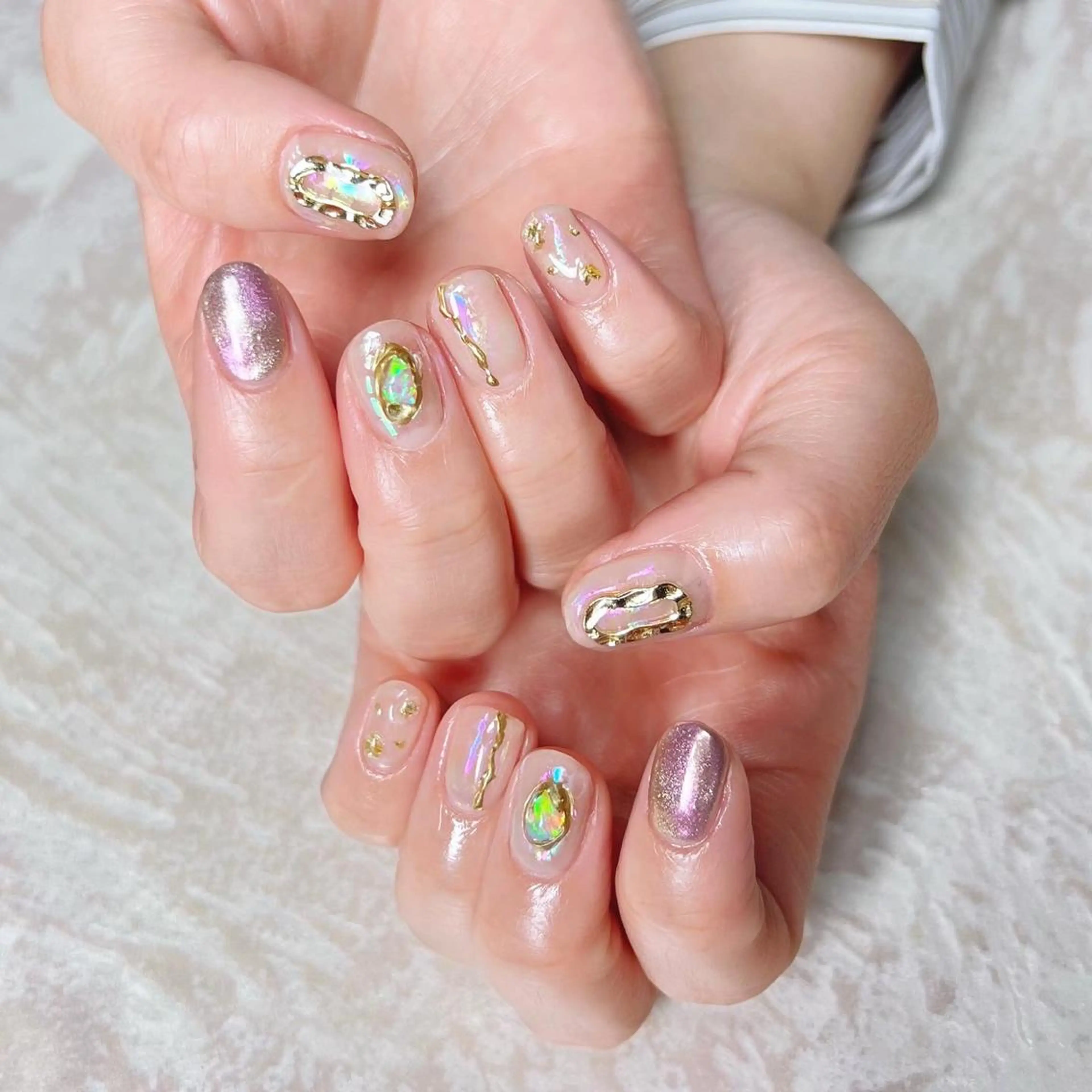 ネイル ニュアンスネイル ショートネイル gemickle nailのネイルデザイン