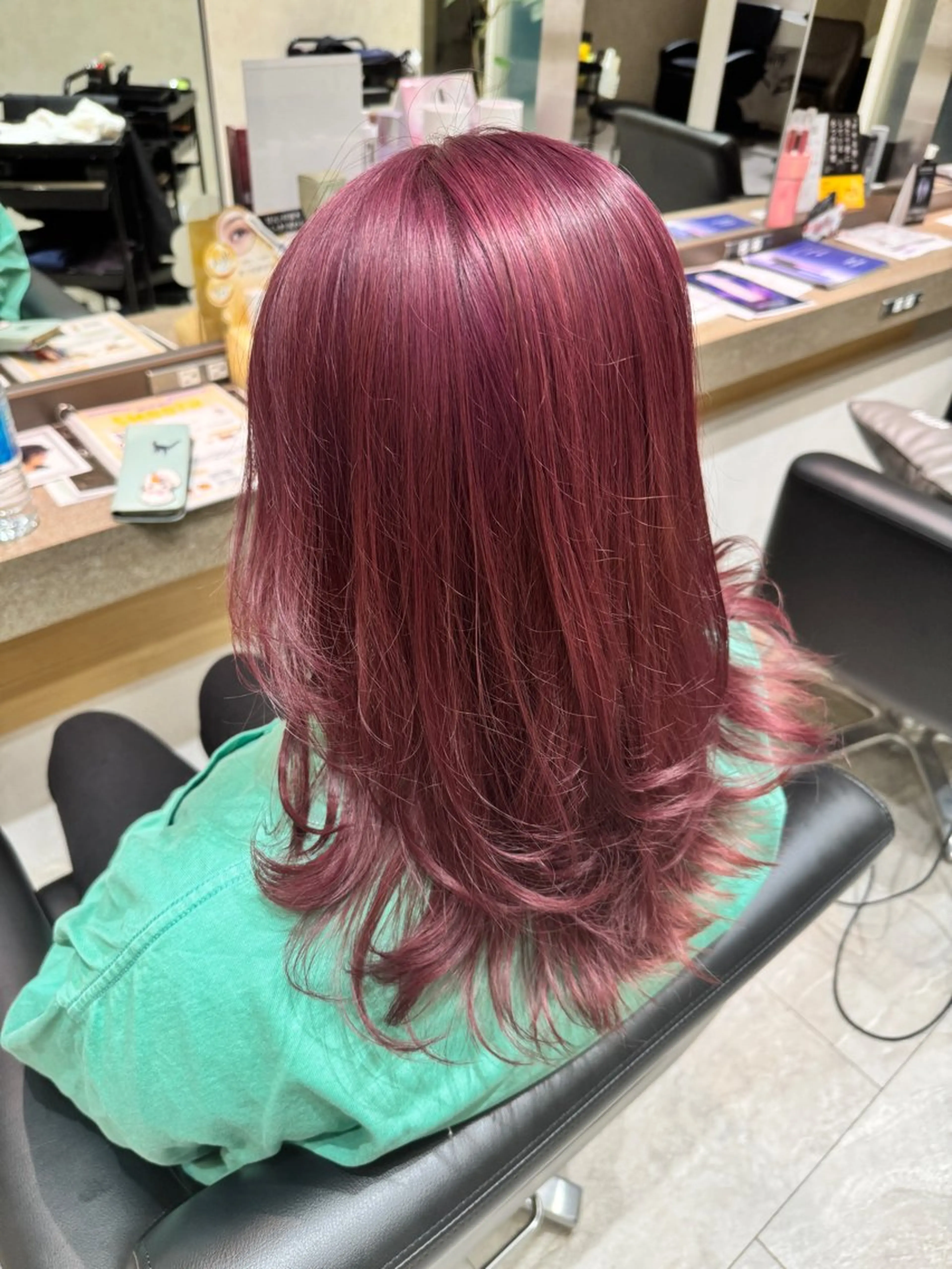 ミディアム カラー カシス ピンクカラー ヘアカラー トリートメント sakura❀/板橋 モデル募集中🪄︎︎のヘアスタイル