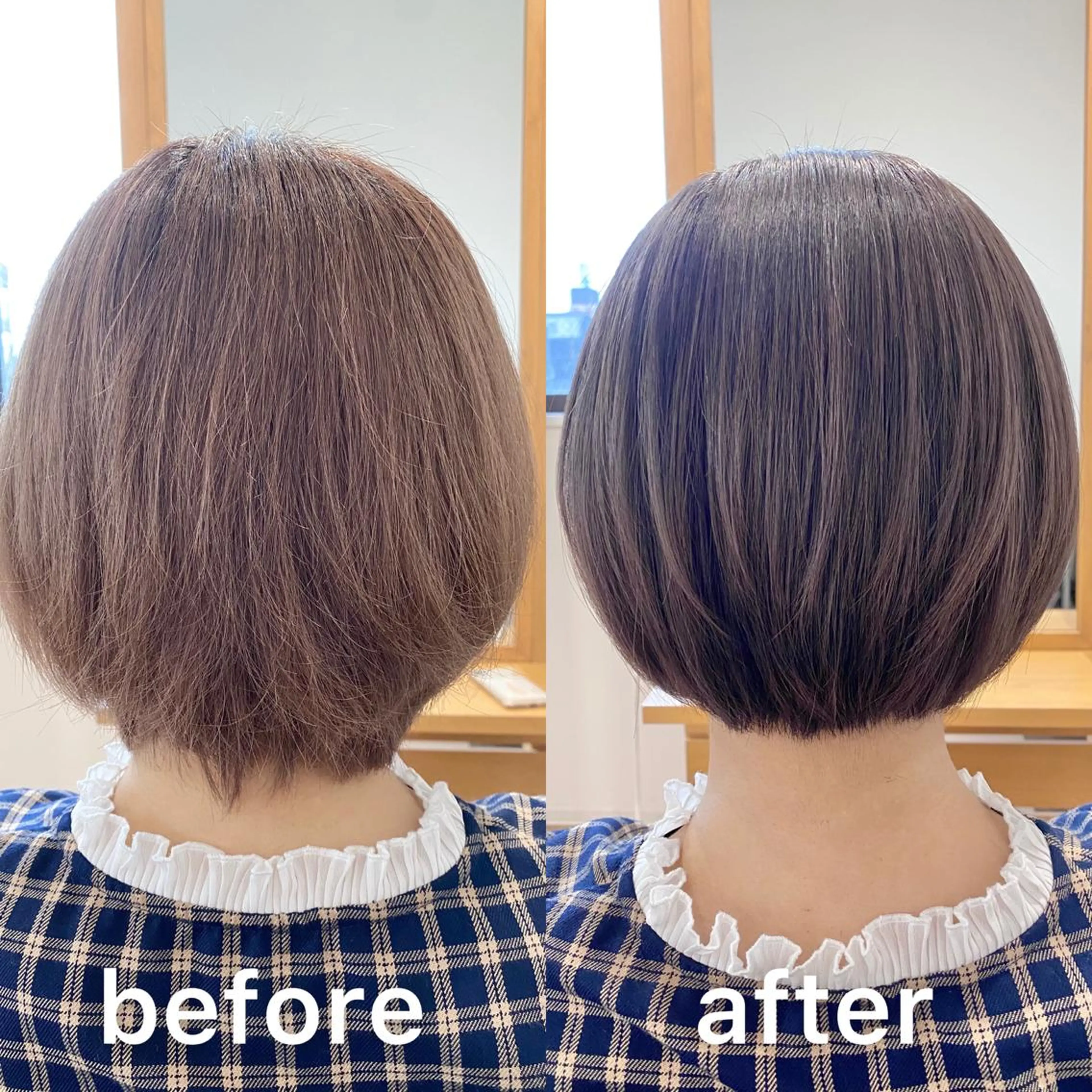 ショート カラー シールエクステ ブリーチ グレージュ ピンクカラー ボブ KIZU 髪質改善 オカルト怪談のヘアスタイル