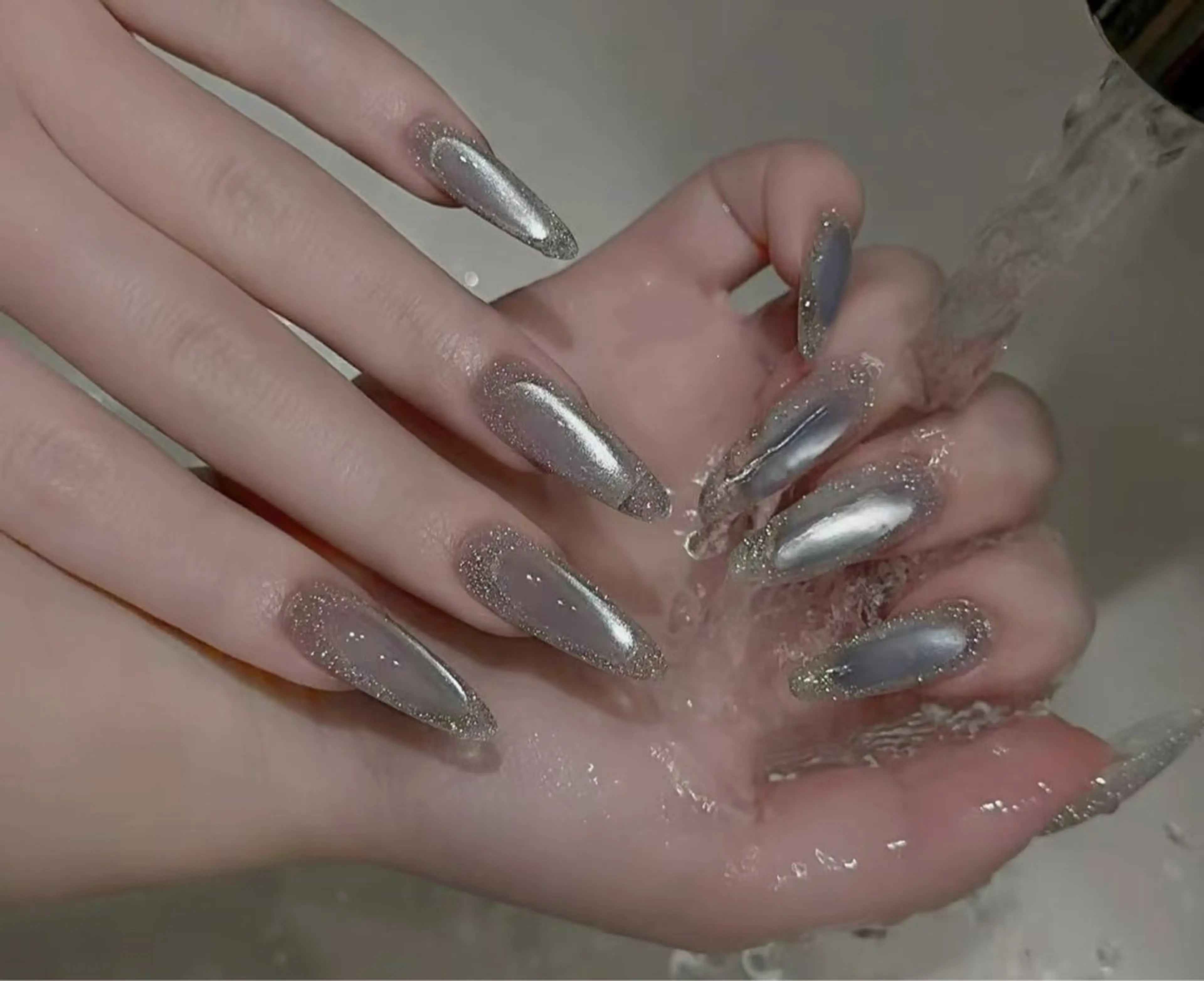 ネイル オーロラネイル フラワーネイル フットネイル フレンチネイル ジェルネイル ハンドネイル BabyYouMi ねねのネイルデザイン