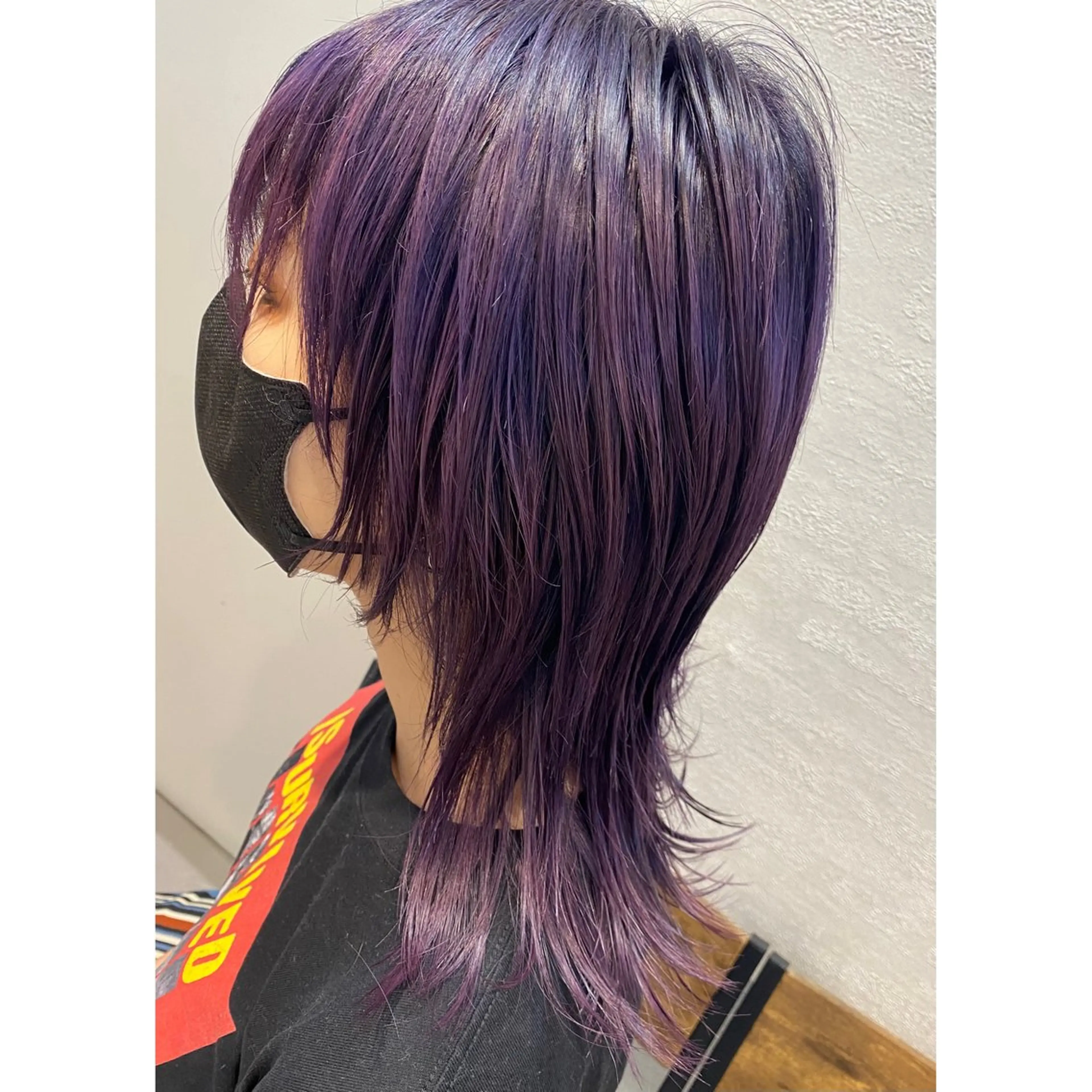 セミロング カラー ヘアアレンジ グラデーションカラー ラベンダーカラー カット ヘアカラー 小國 綾かのヘアスタイル