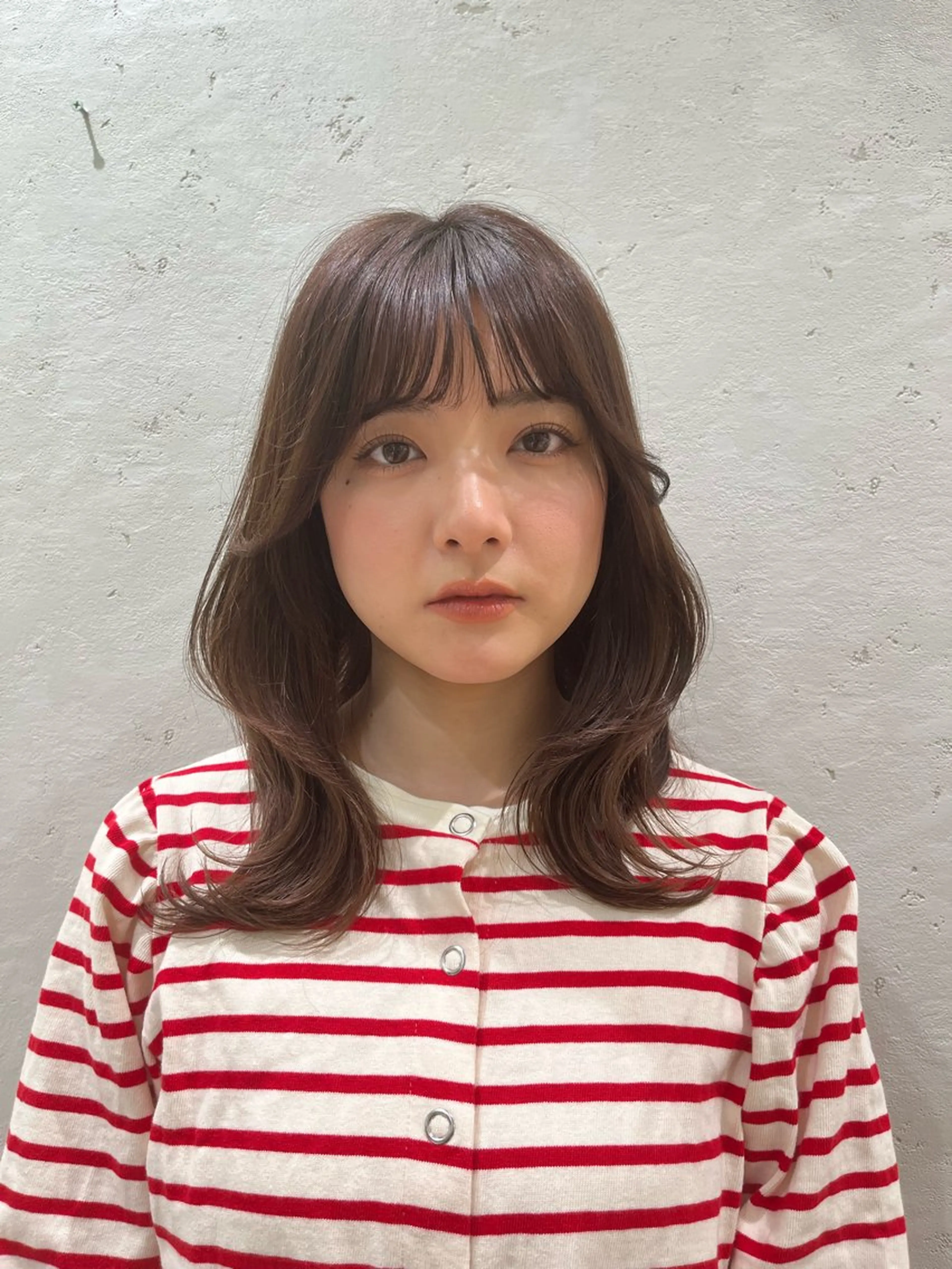 ミディアム 髪質改善 似合わせカット ヘアカラー ♥️透明感×抜け感 ベージュ/佑珠♥️のヘアスタイル