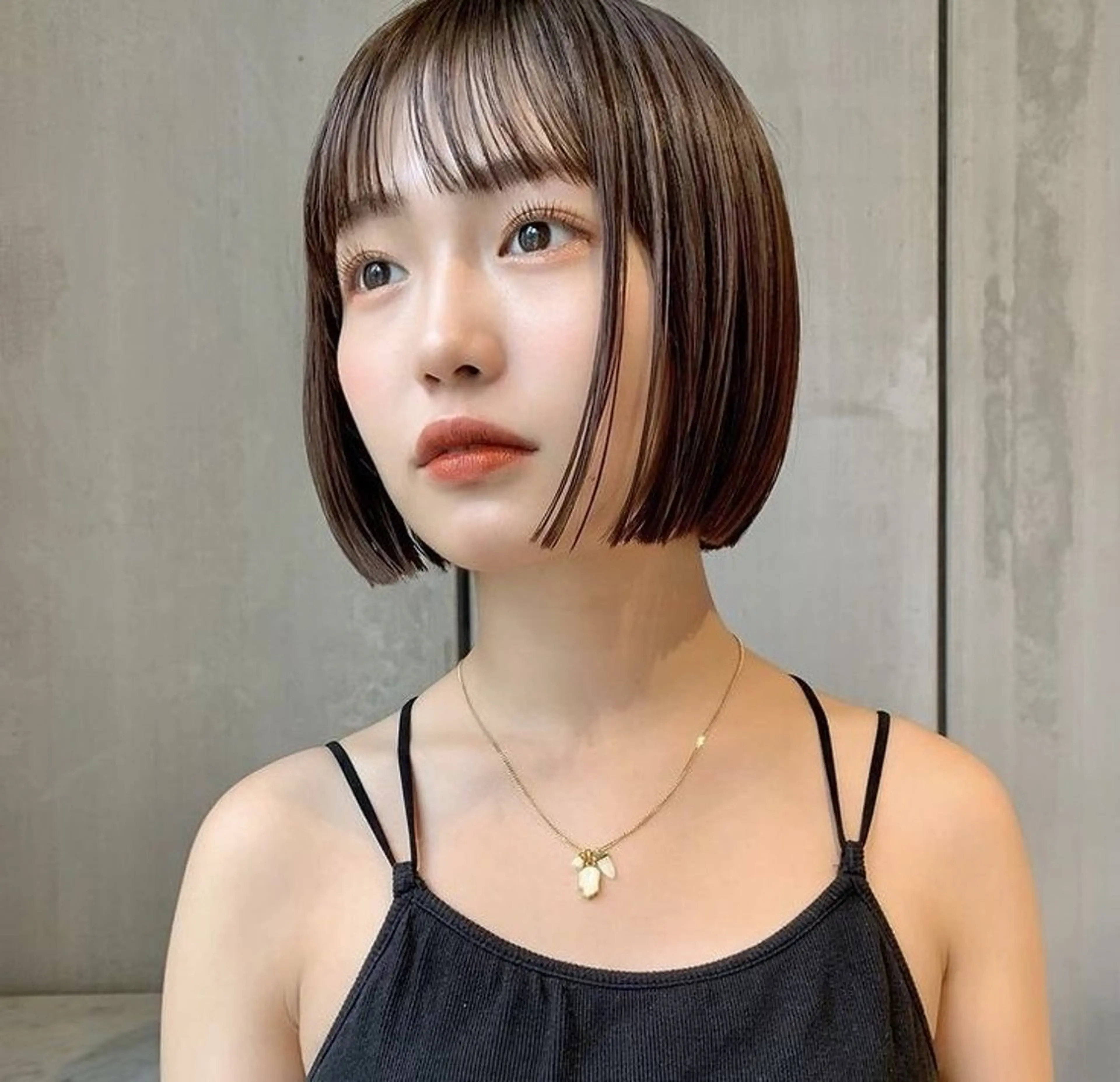 ミディアム ボブ カット ブリーチなし/透明感 /ショート/大世のヘアスタイル