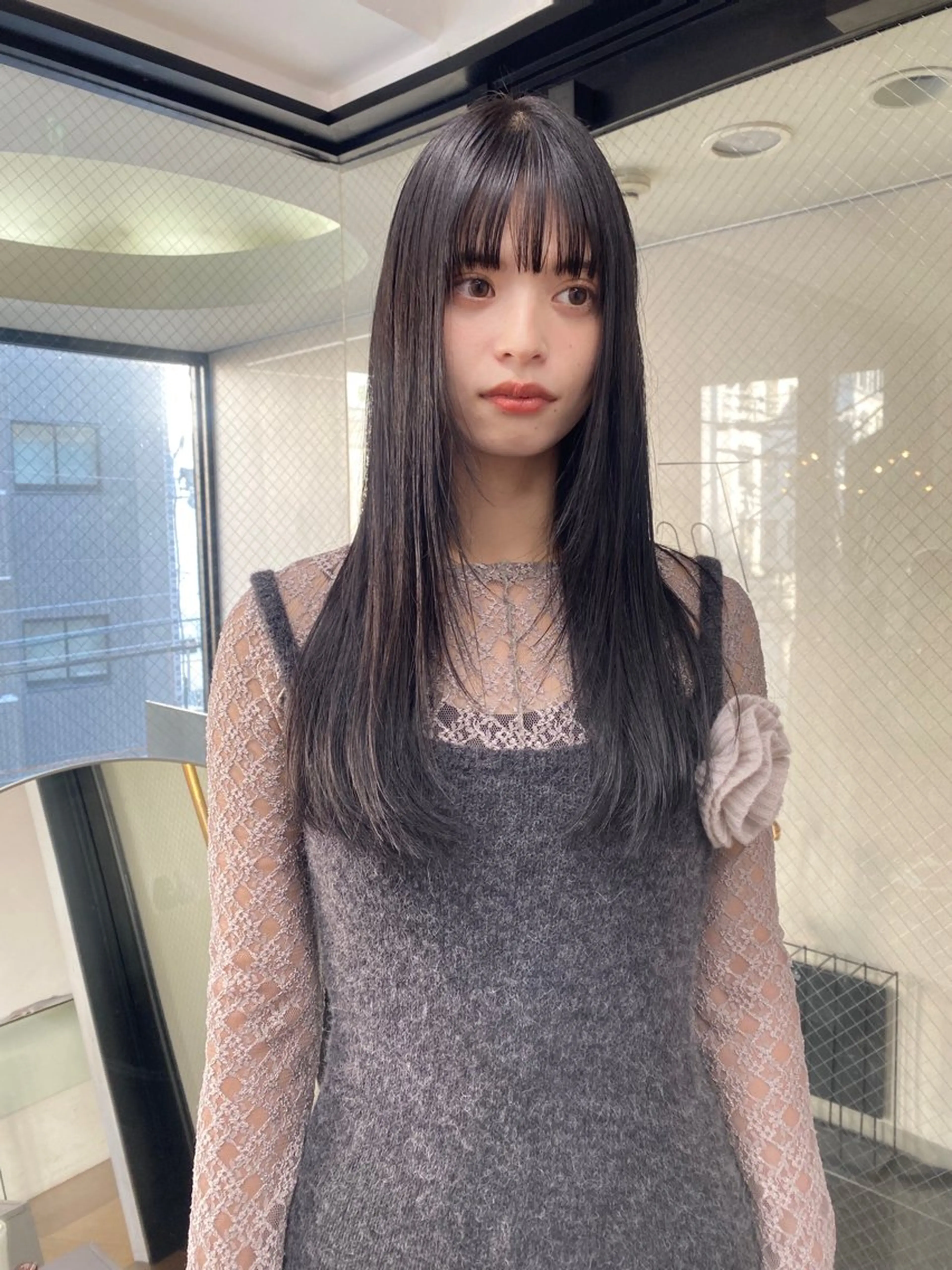 ロング ロングレイヤー レイヤーカット ロング 福田 千紗のヘアスタイル