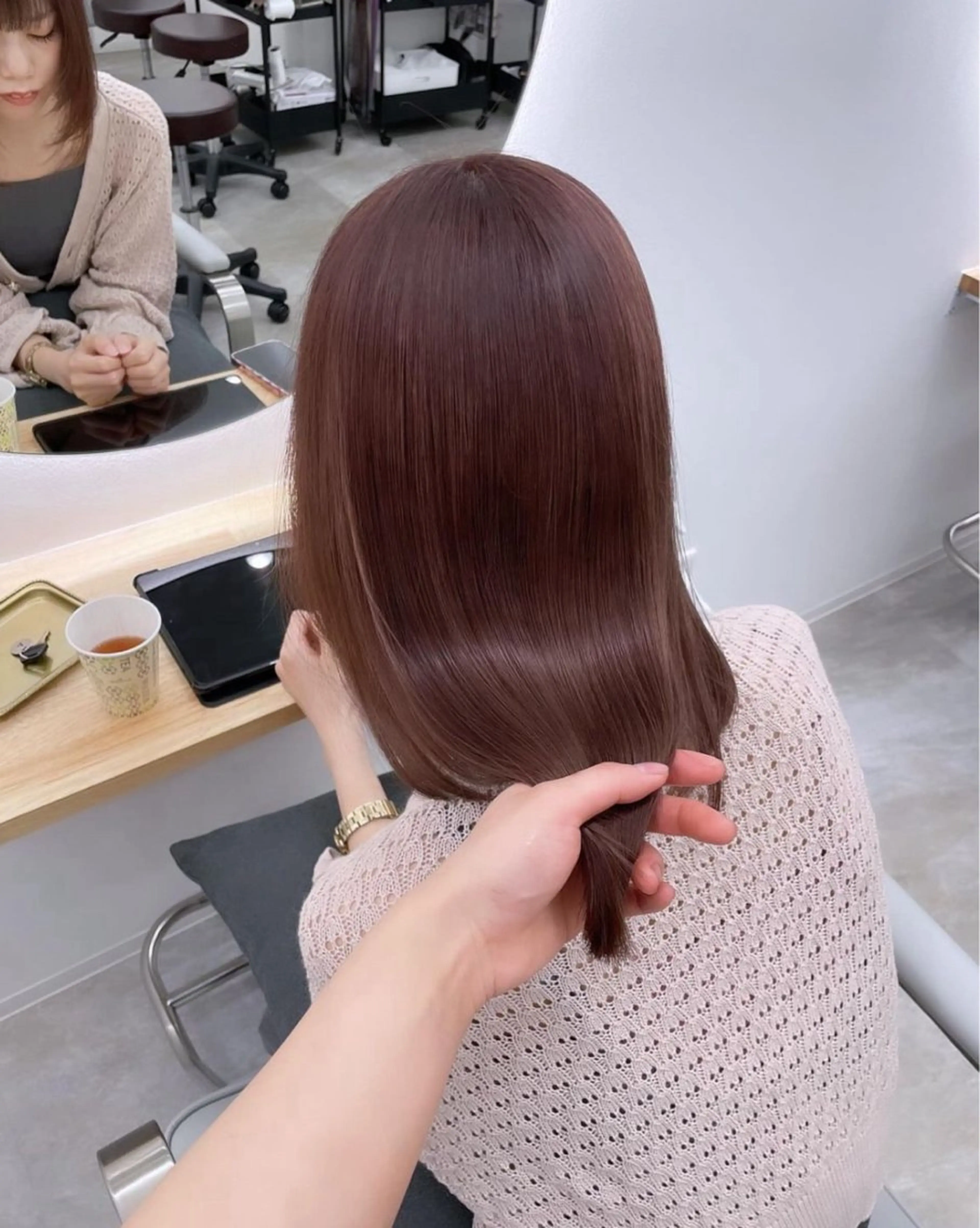 ロング カラー ベージュ⟡˖ブリーチ ˖ ࣪⊹あずきのヘアスタイル