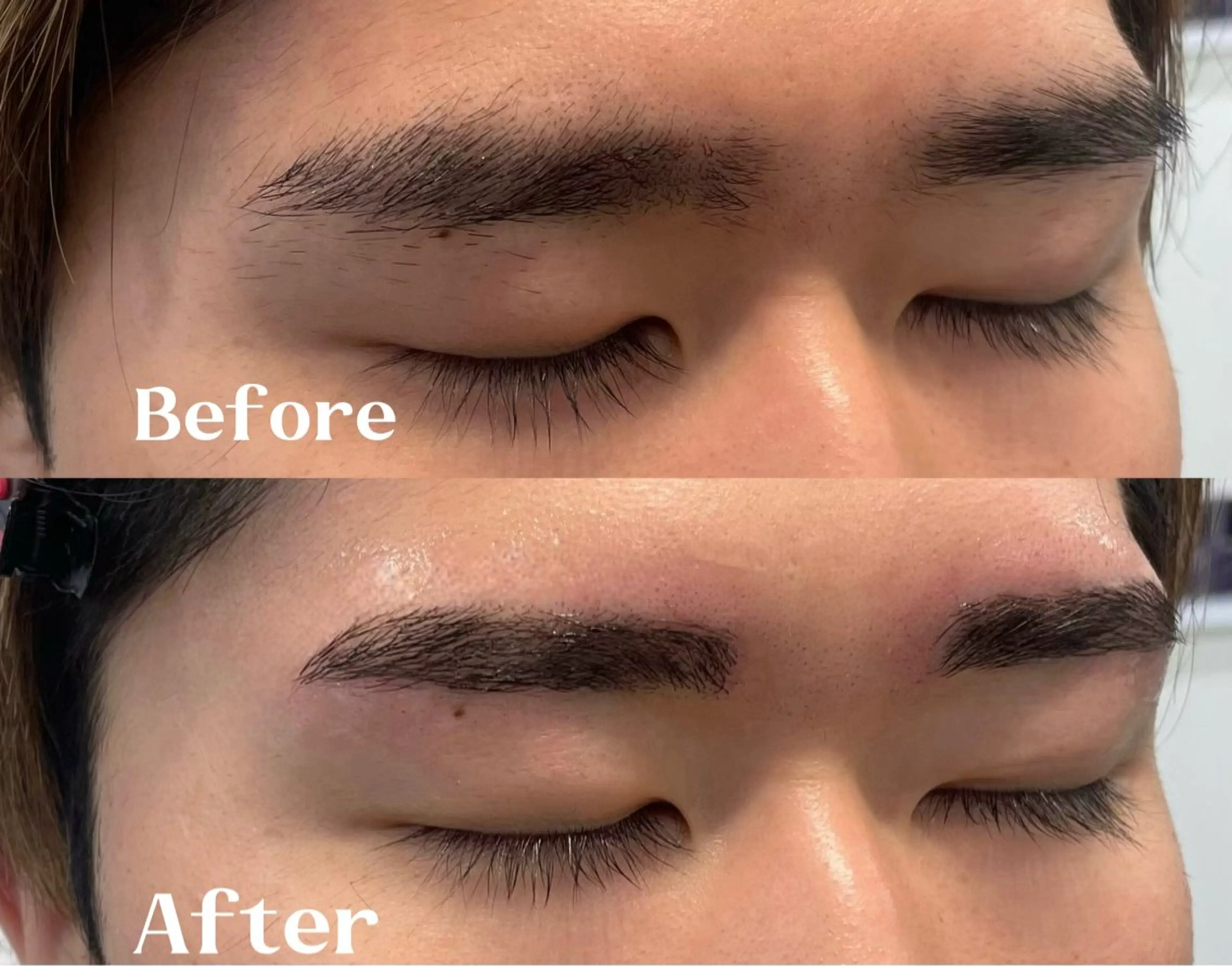 メンズ アイブロウ ワックス脱毛 かずや🍀/髪質改善 /艶髪カラー/眉毛のヘアスタイル