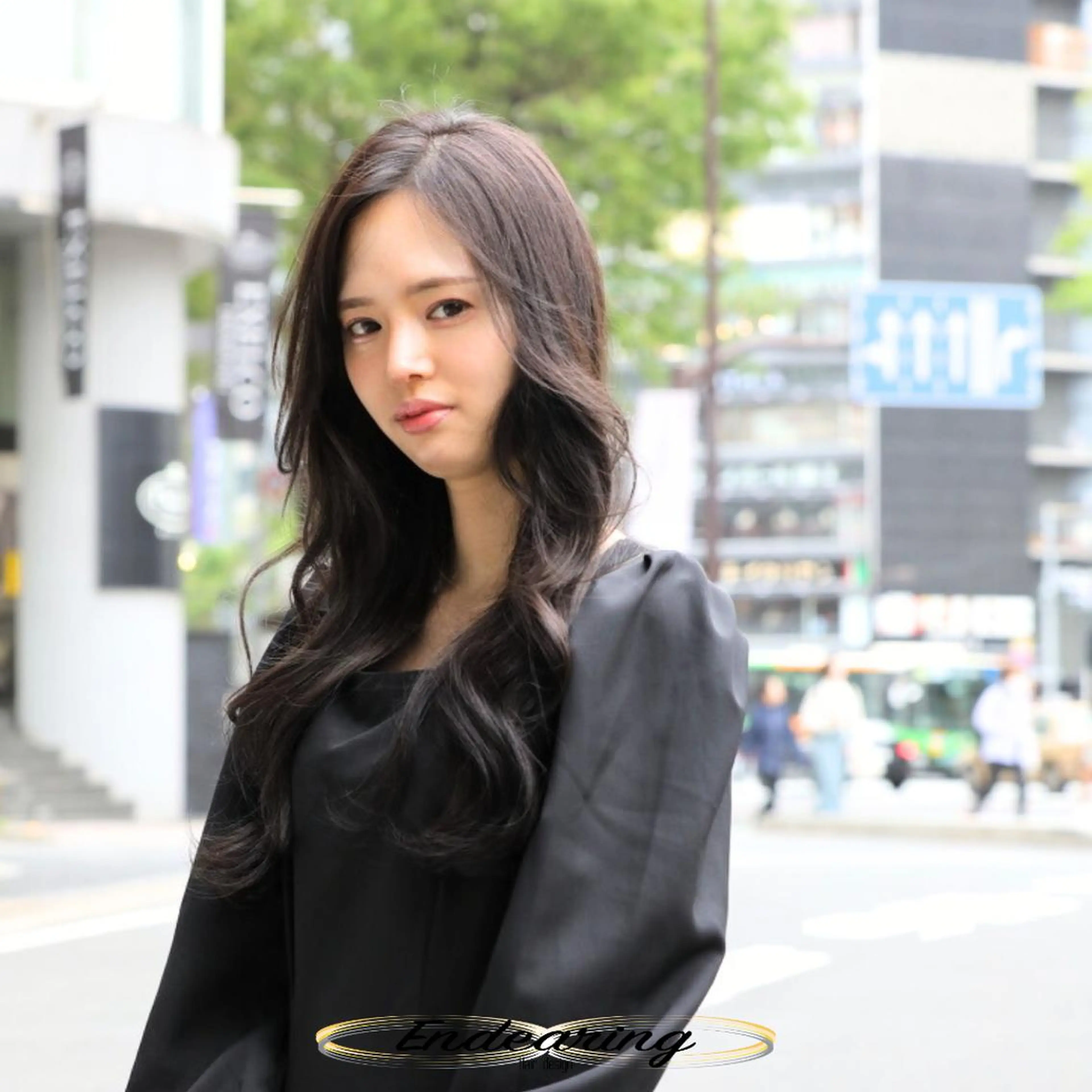 ロング 韓国風ヘア レイヤーカット 似合わせカット 小顔カット カット ヘアカラー Endearing 銀座/YOKOのヘアスタイル