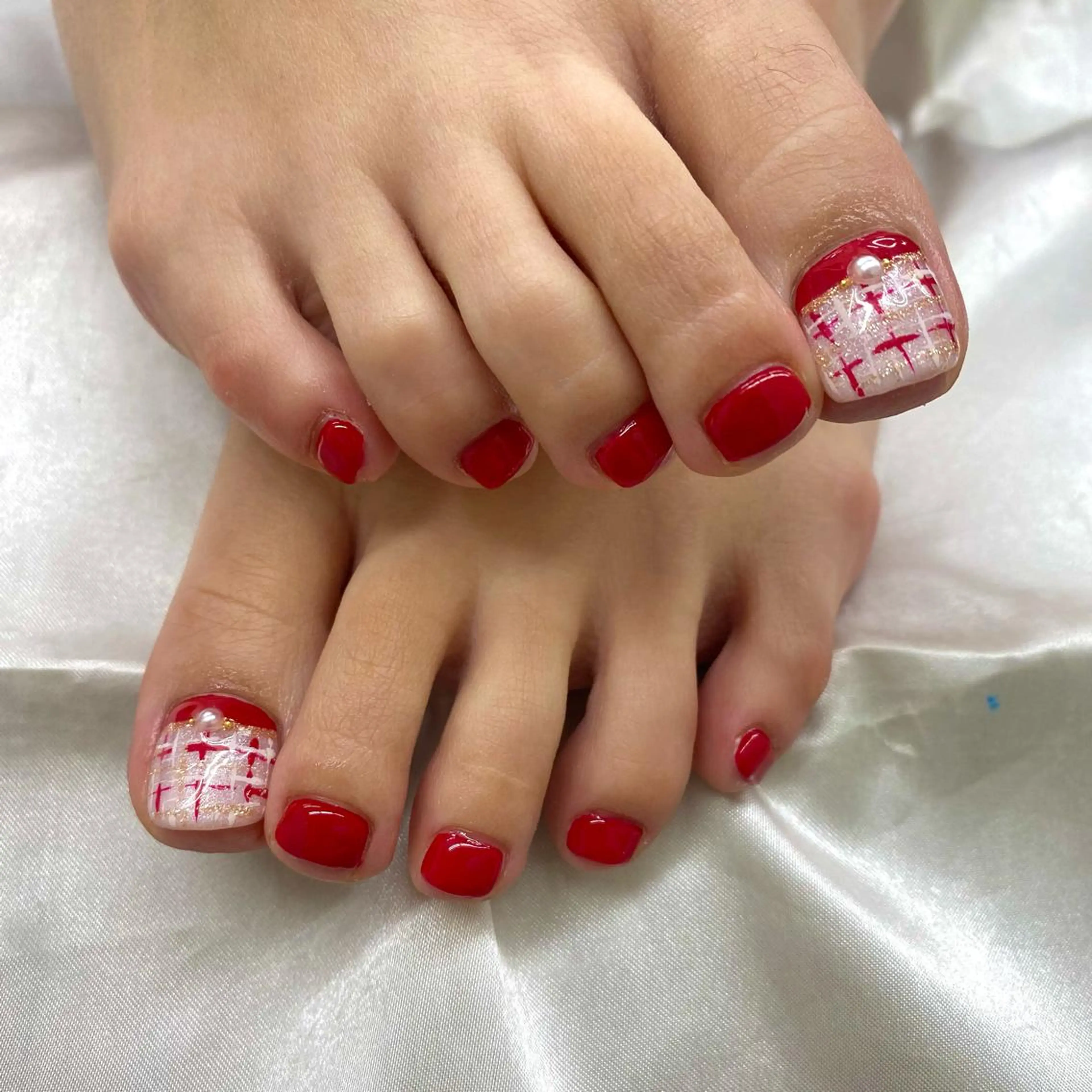 ネイル アニマル柄 オーロラネイル ブラウン 桜ネイル クリアネイル フットネイル B☆STELLA SUNAKAWAのネイルデザイン