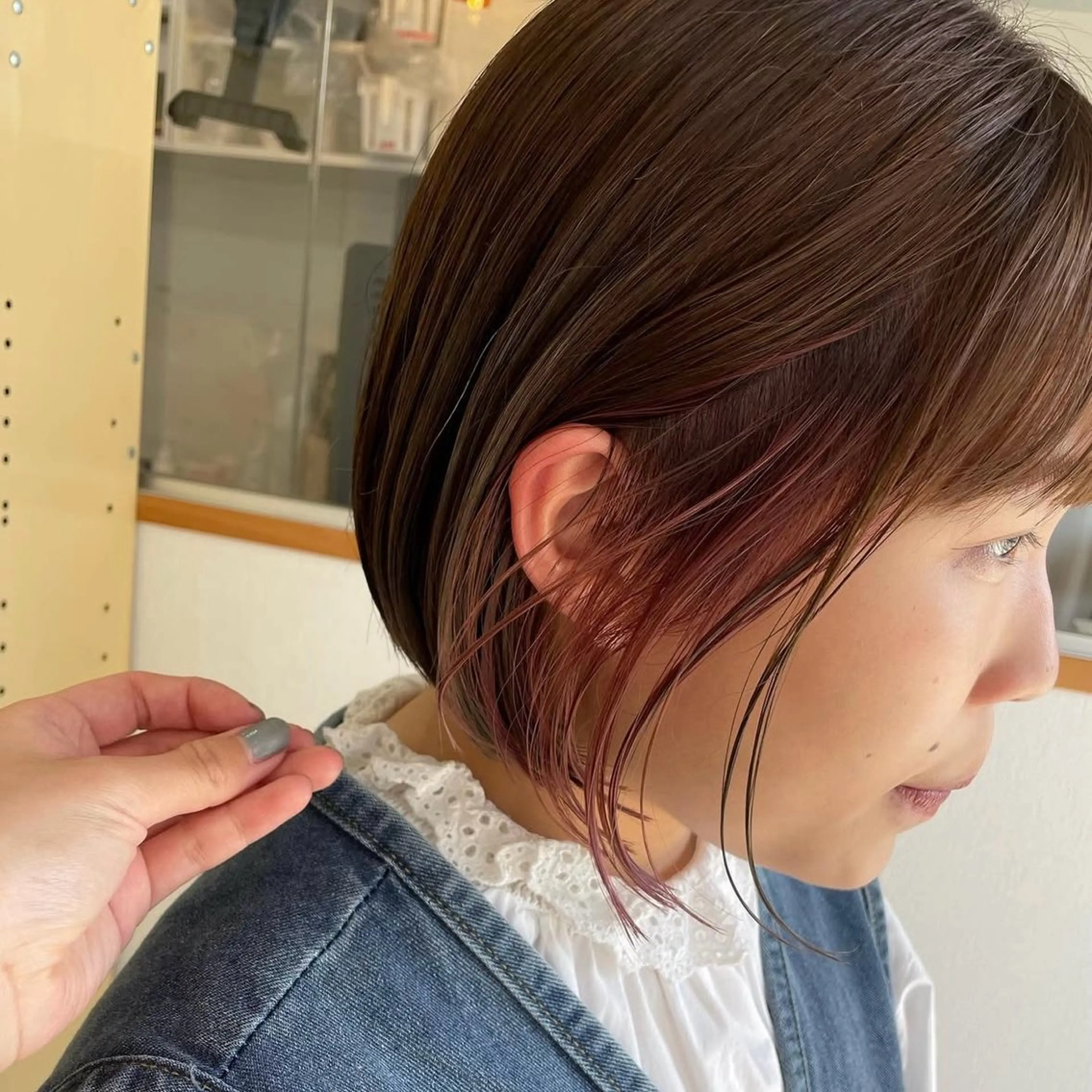 ミディアム カット ヘアカラー SUNC/🤎 オオクマ　カナエ🤎のヘアスタイル