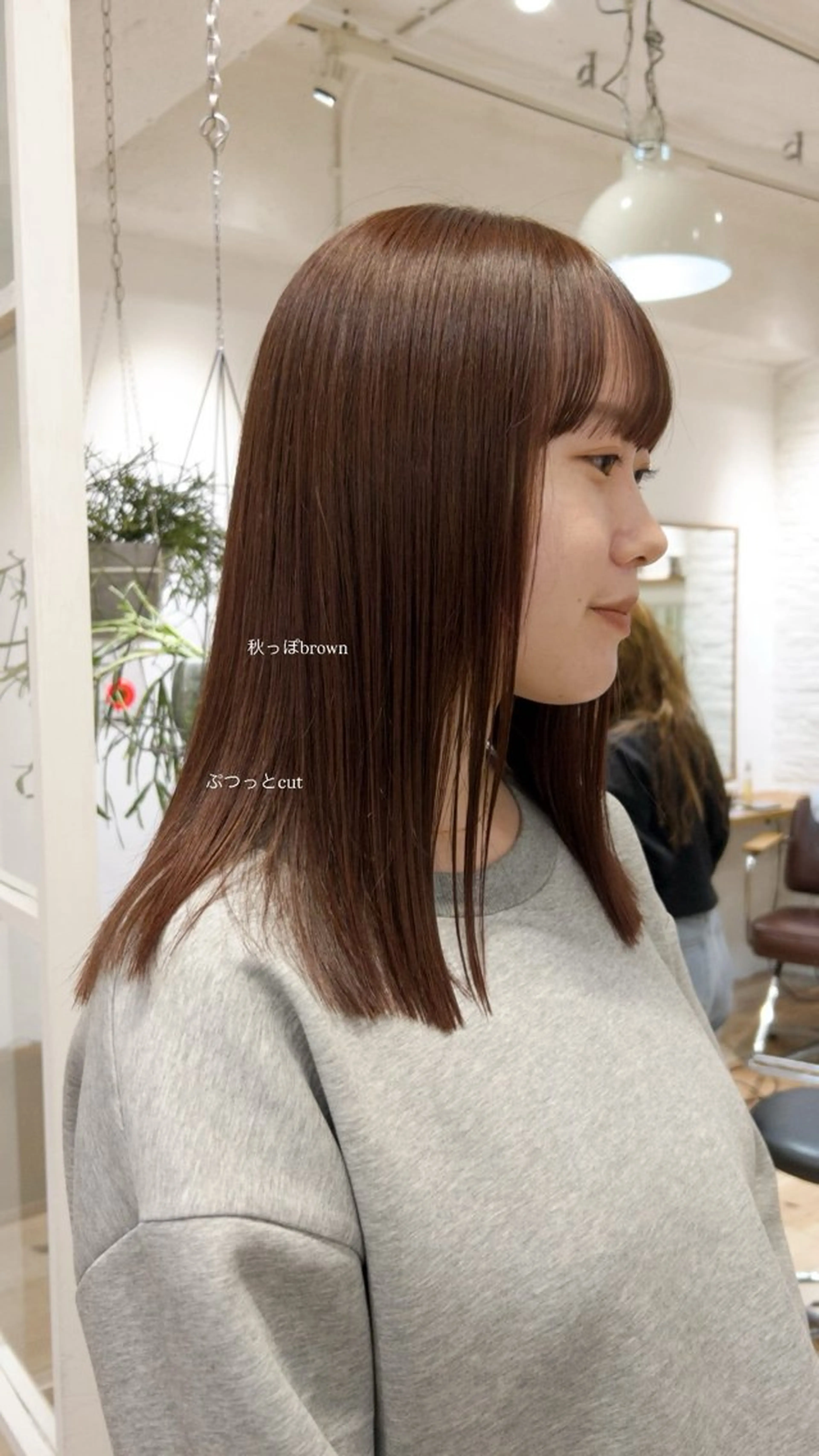 ミディアム カラー カット ヘアカラー トリートメント じゅわっと暖色カラー 🍊Moemiのヘアスタイル