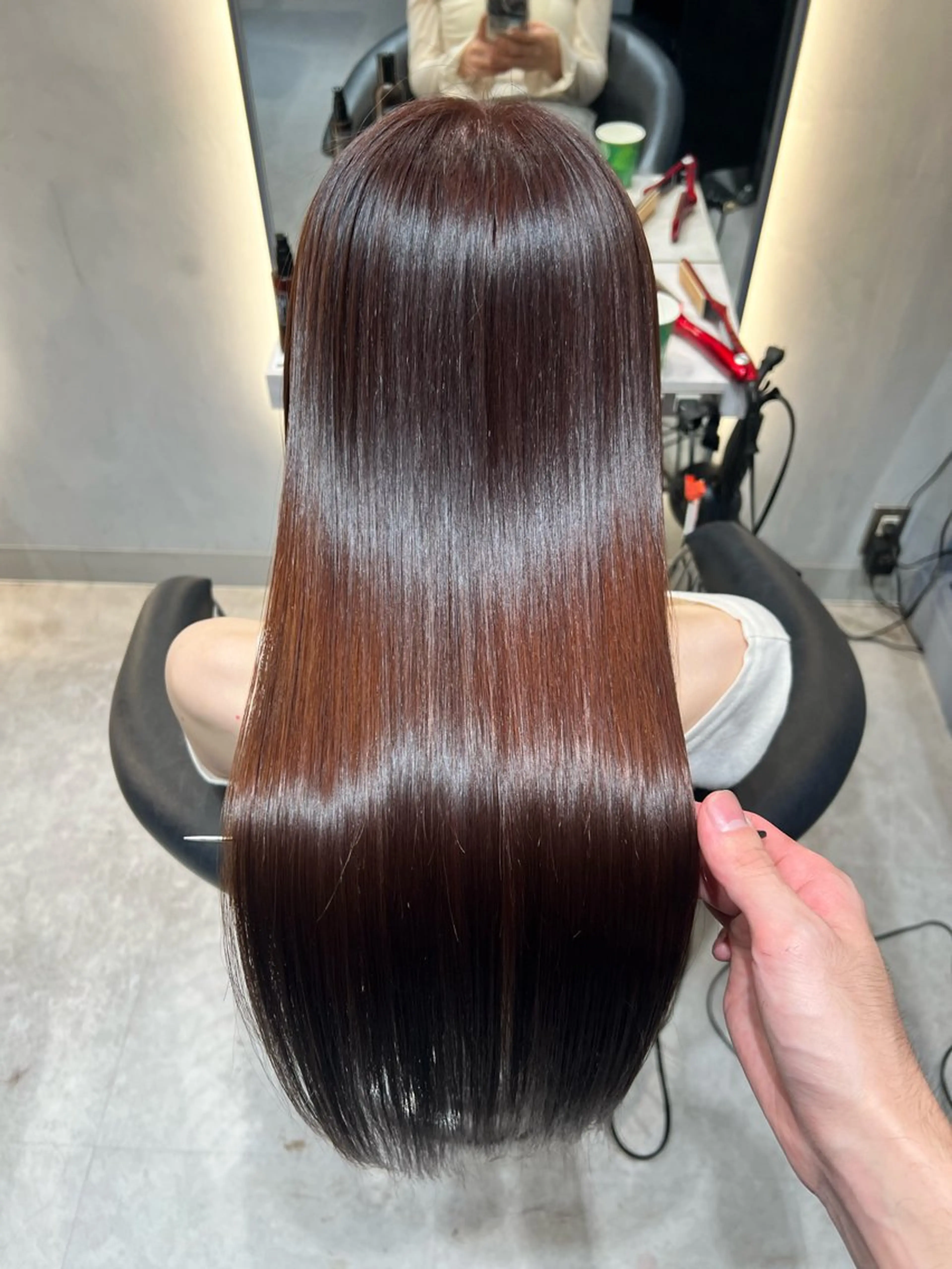 ロング 韓国レイヤーカット/ 縮毛矯正/羽田航のヘアスタイル