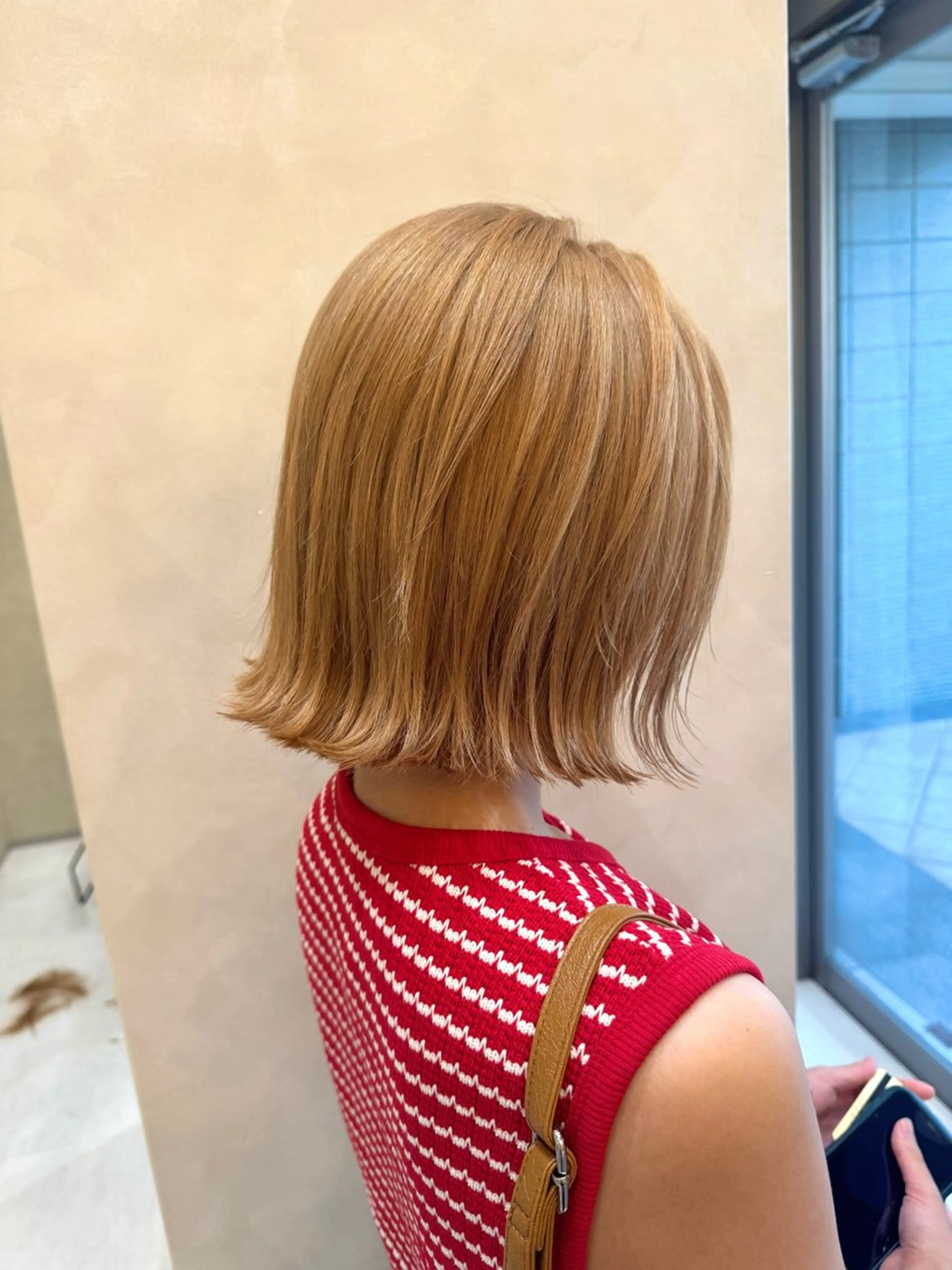 ミディアム 切りっぱなしボブ ボブ カット ヘアカラー トリートメント 韓国 / レイヤー / REINAのヘアスタイル