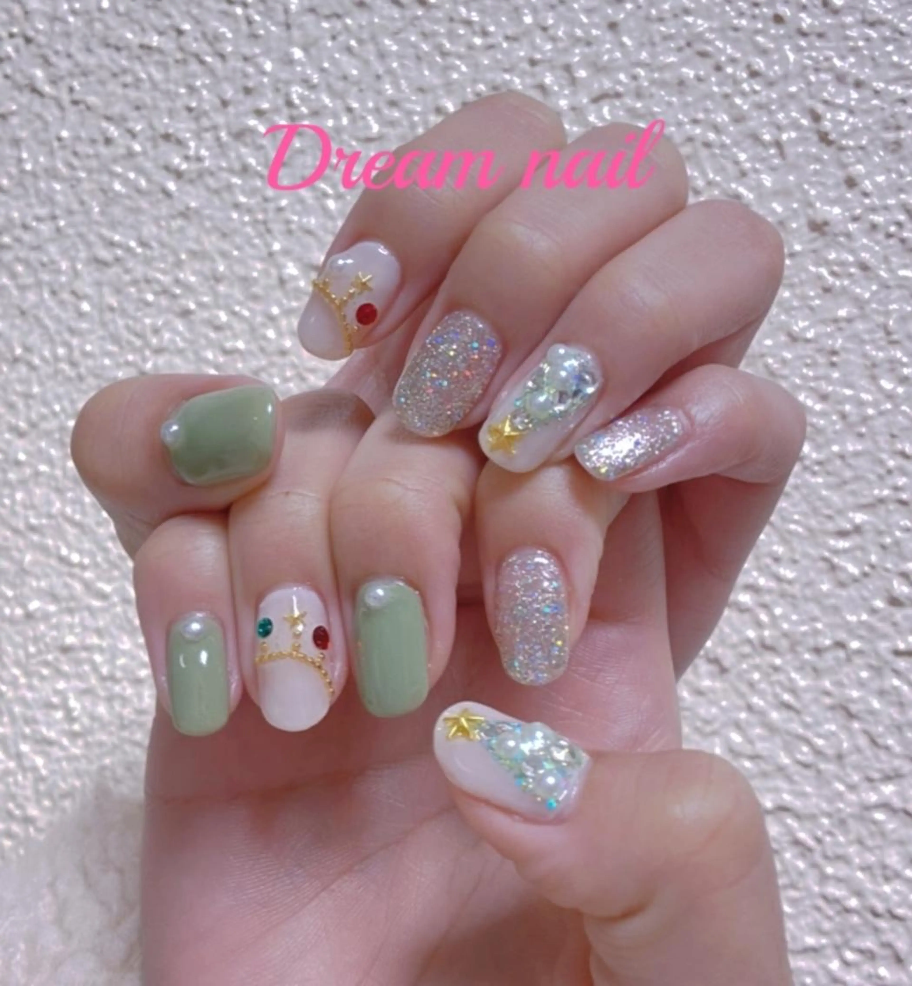 ネイル ミディアム ネイリストゆか💅 長さだし、深爪矯正のネイルデザイン