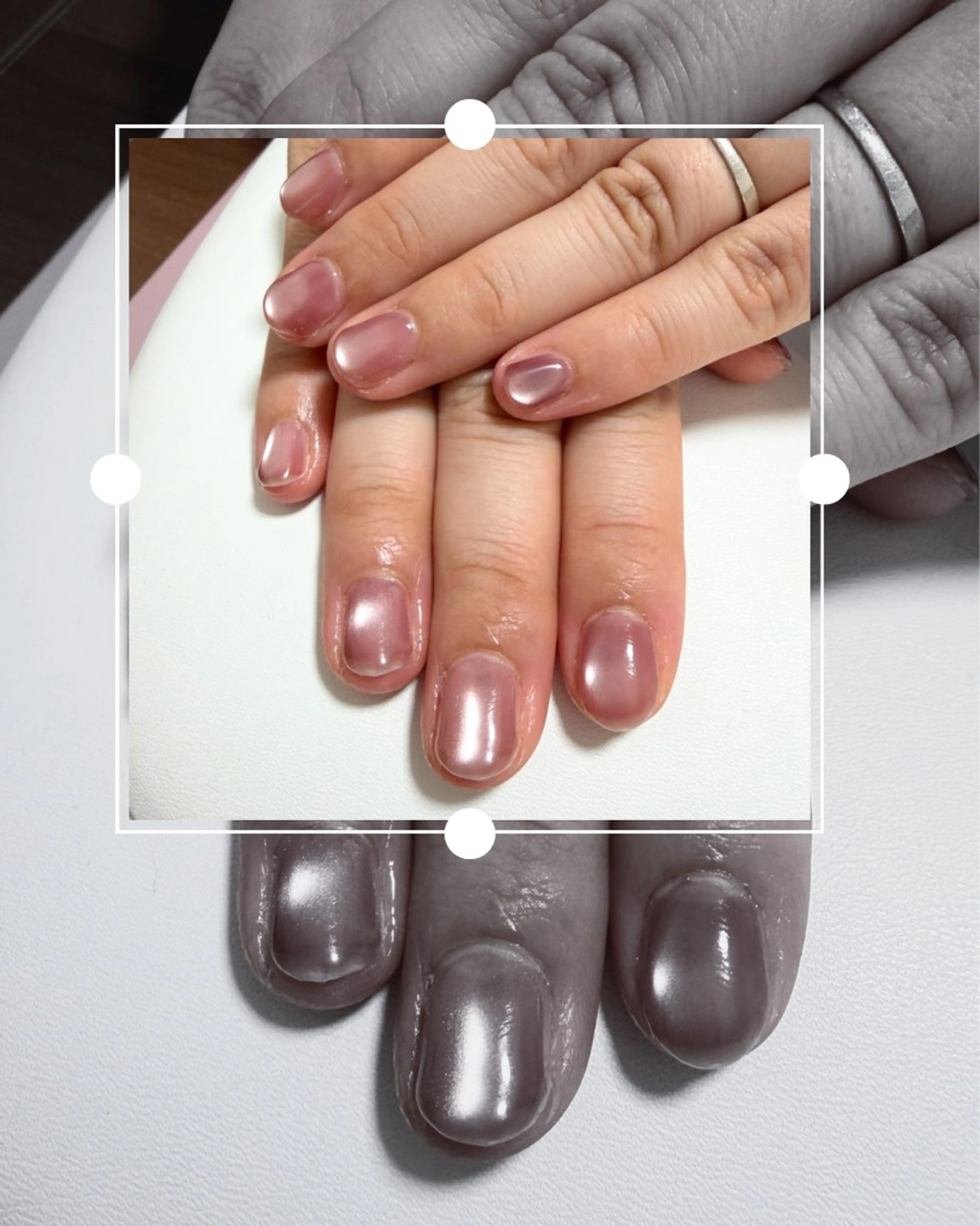 ネイル マグネットネイル ワンカラーネイル ピンク ハンドネイル Pertica💅 Eriのネイルデザイン