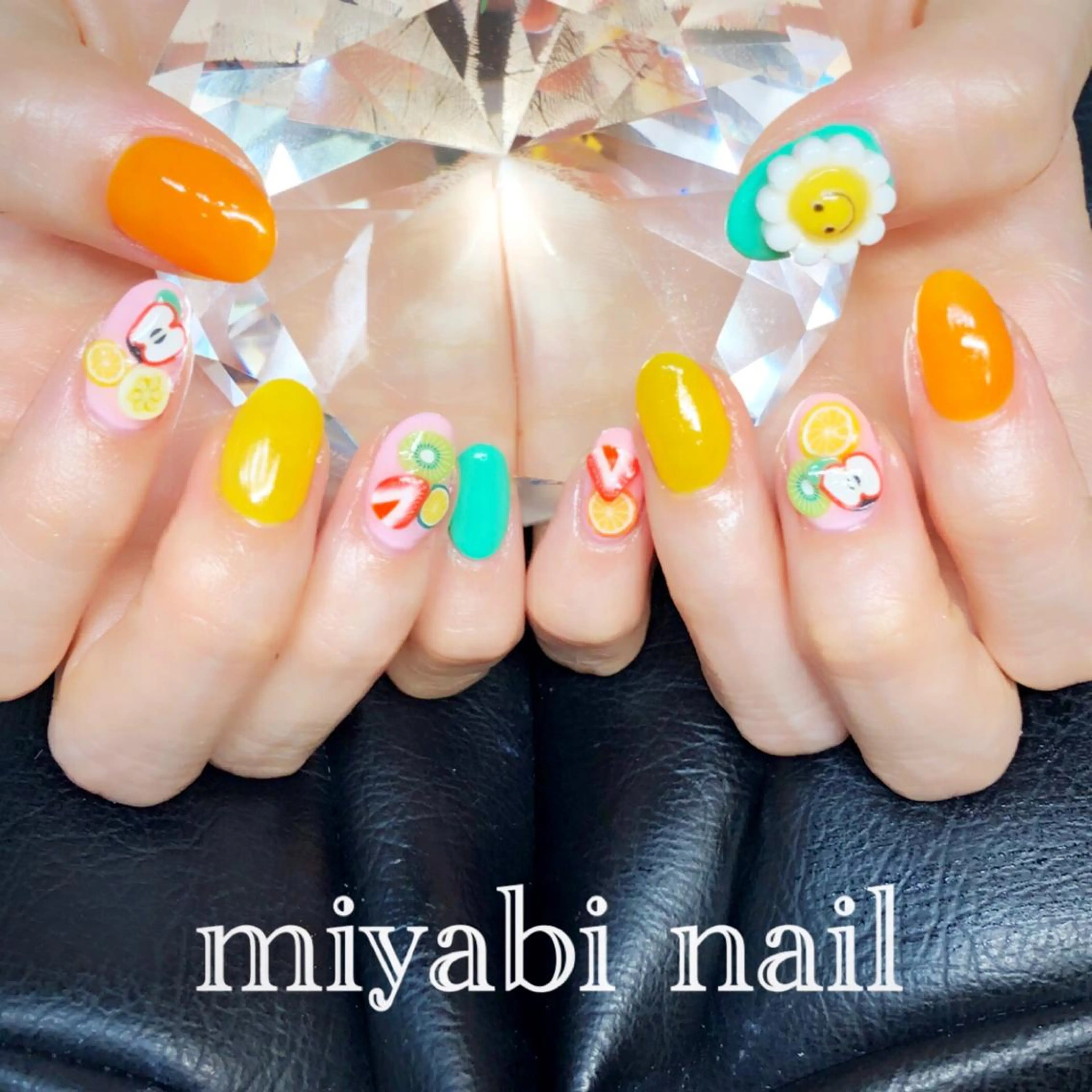 ネイル 持ち込み ショートネイル ハンドネイル miyabi nail 桂川駅近くのネイルデザイン