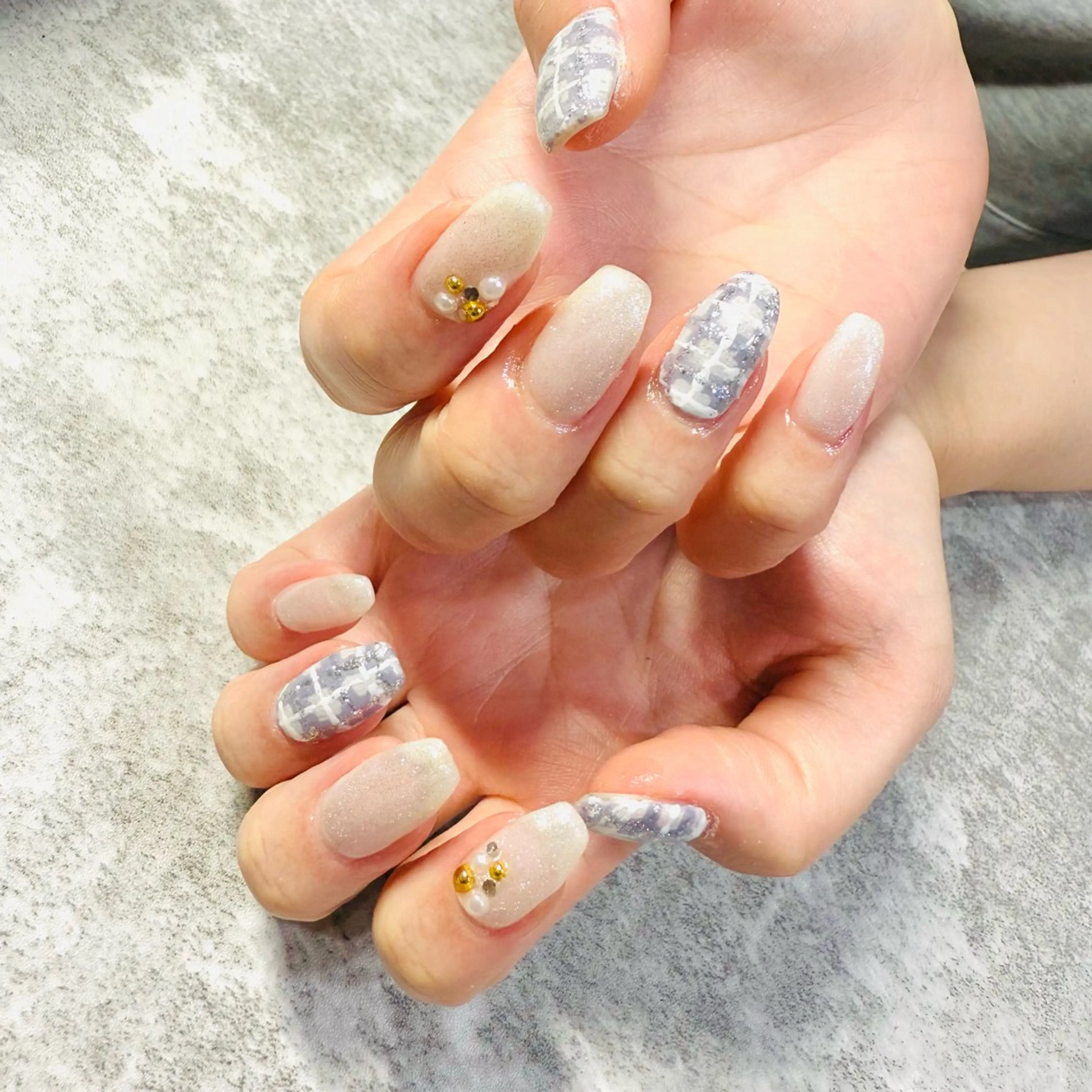 ネイル ツイードネイル ハンドネイル ★Rinail... .のネイルデザイン