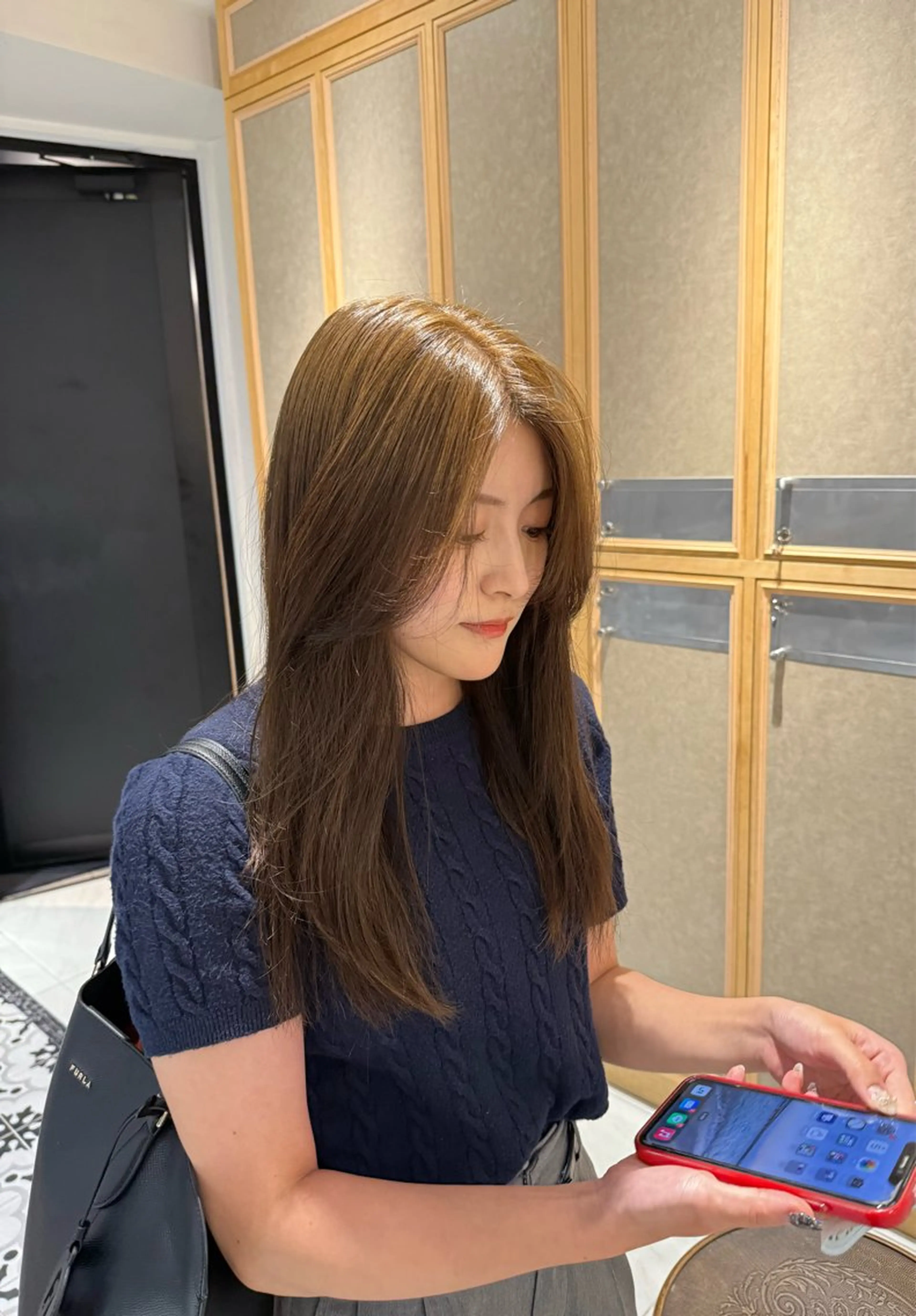 ロング カラー ブリーチ ダブルカラー ブリーチなしカラー 縮毛矯正 ヘアカラー トリートメント ヘッドスパ 艶髪/ロングモデル 募集🫧terukaのヘアスタイル