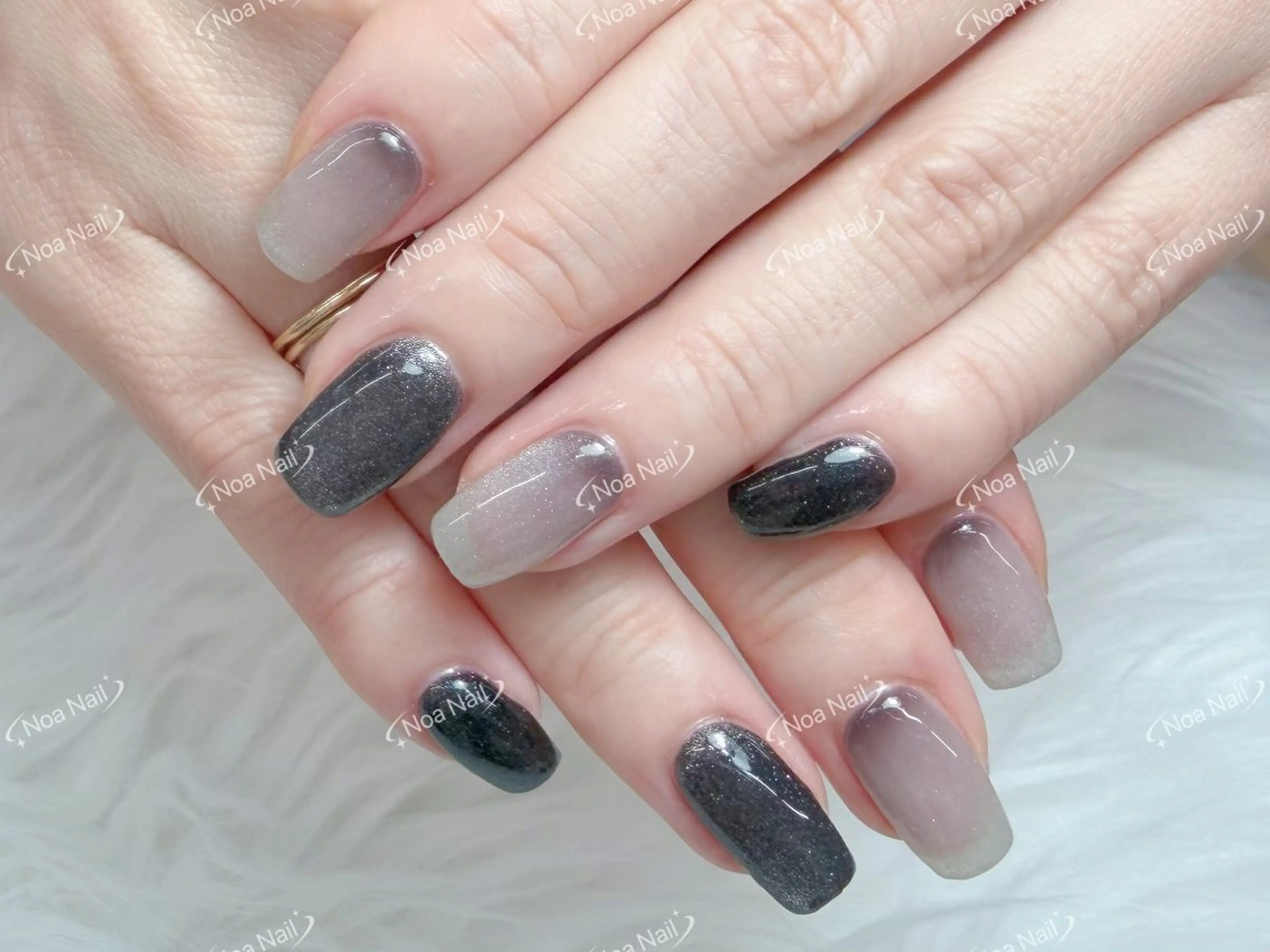 ネイル 成人式 フレンチネイル 韓国ネイル マグネットネイル 持ち込み ハンドネイル Noa Nail みつきのネイルデザイン