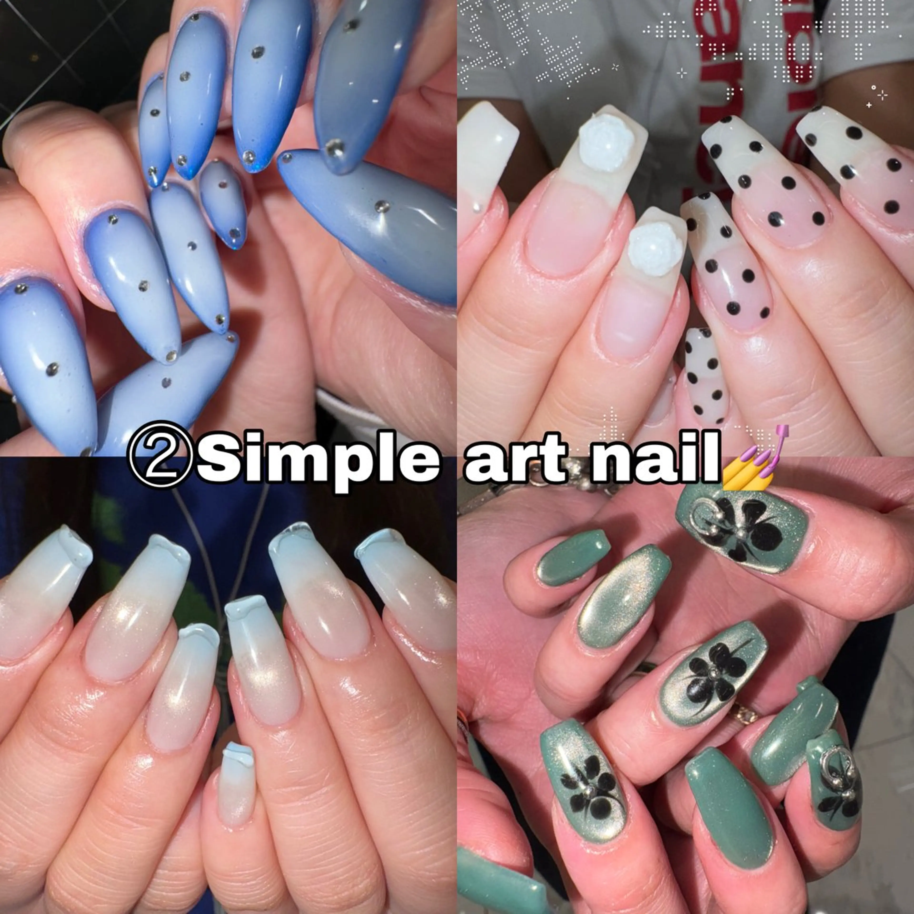 ②【オフ無し】シンプルアートネイル（ワンカラーベース+アート）✨の写真