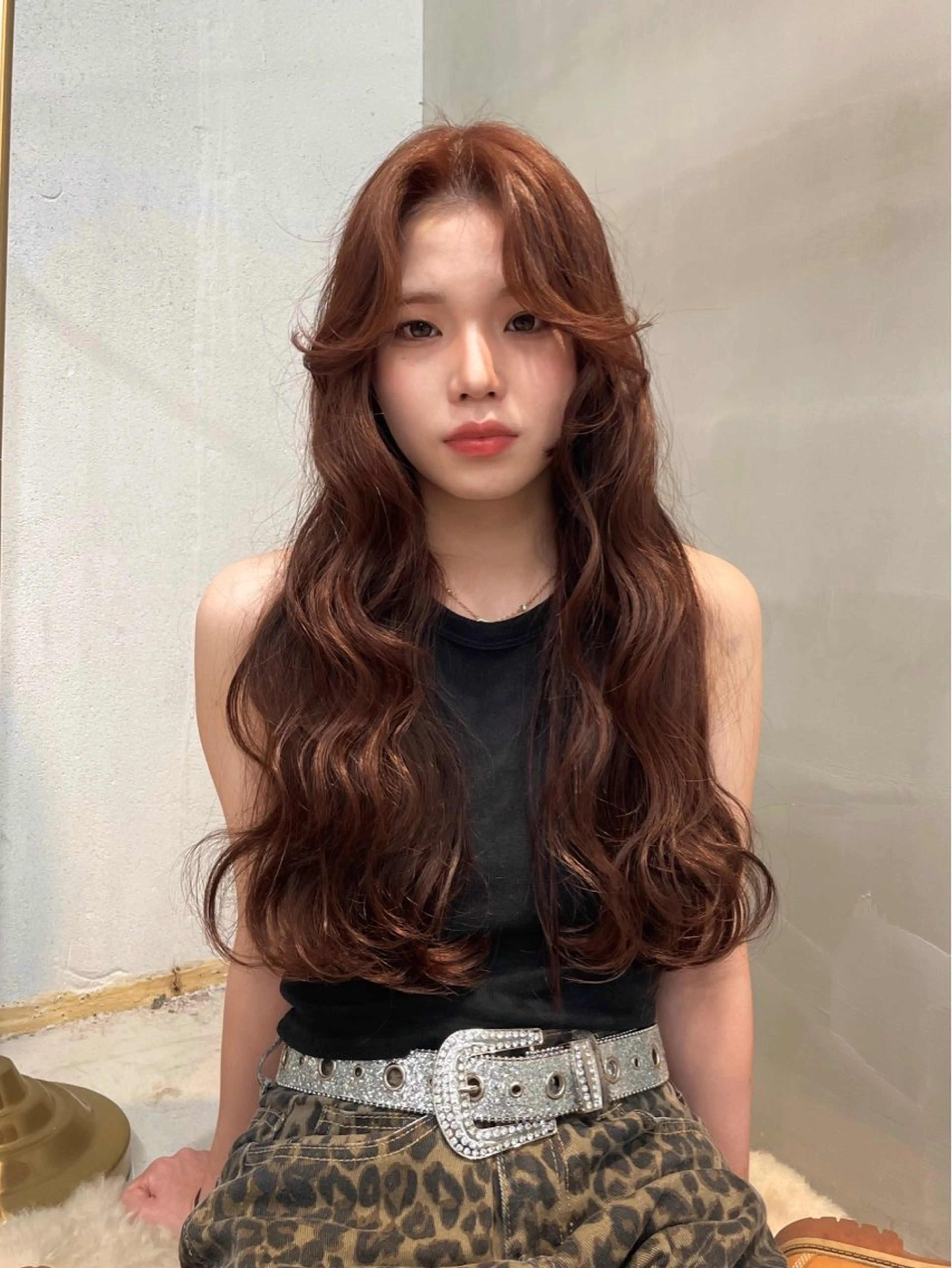 ロング カラー ハイトーンカラー カット ヘアカラー トリートメント Fev YUZUのヘアスタイル