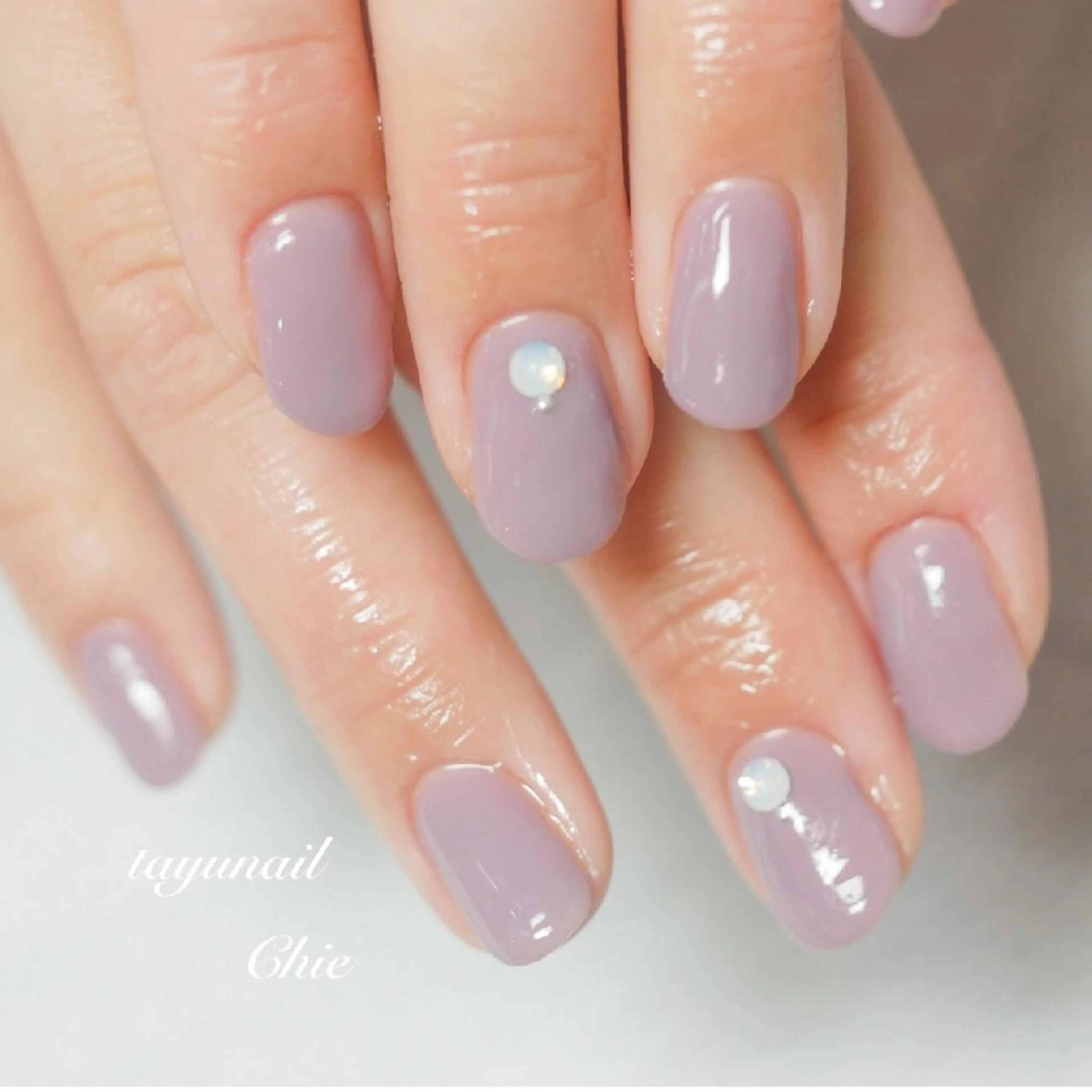 ネイル ブルー ジェルネイル ワンカラーネイル パラジェル シンプルネイル ネイルサロン・ネイルスクール　たゆnail所属・ネイルサロン 【たゆnail】のネイルデザイン