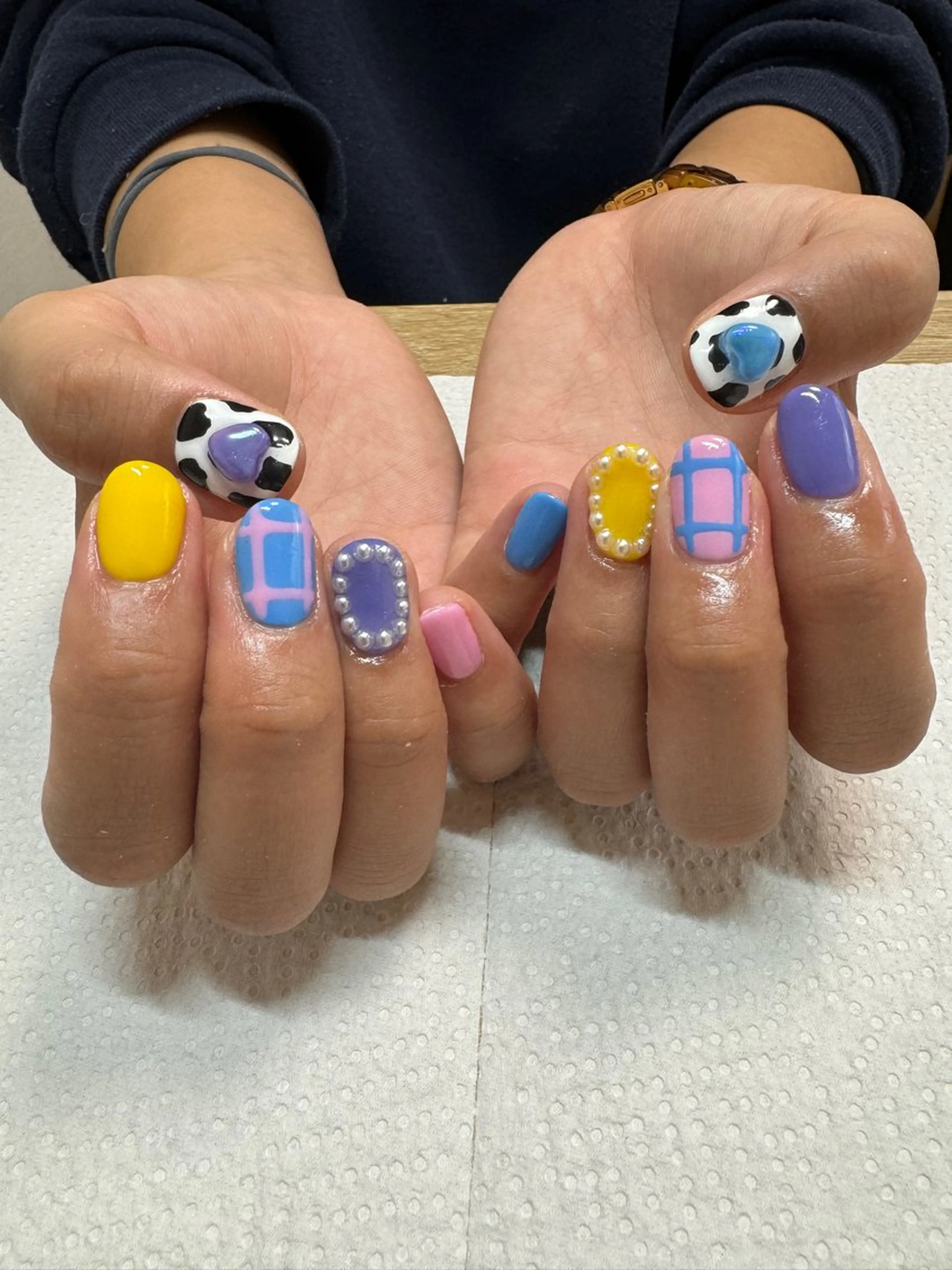 ネイル アートネイル フレンチネイル 韓国ネイル マグネットネイル 持ち込み MH_ Nailのネイルデザイン